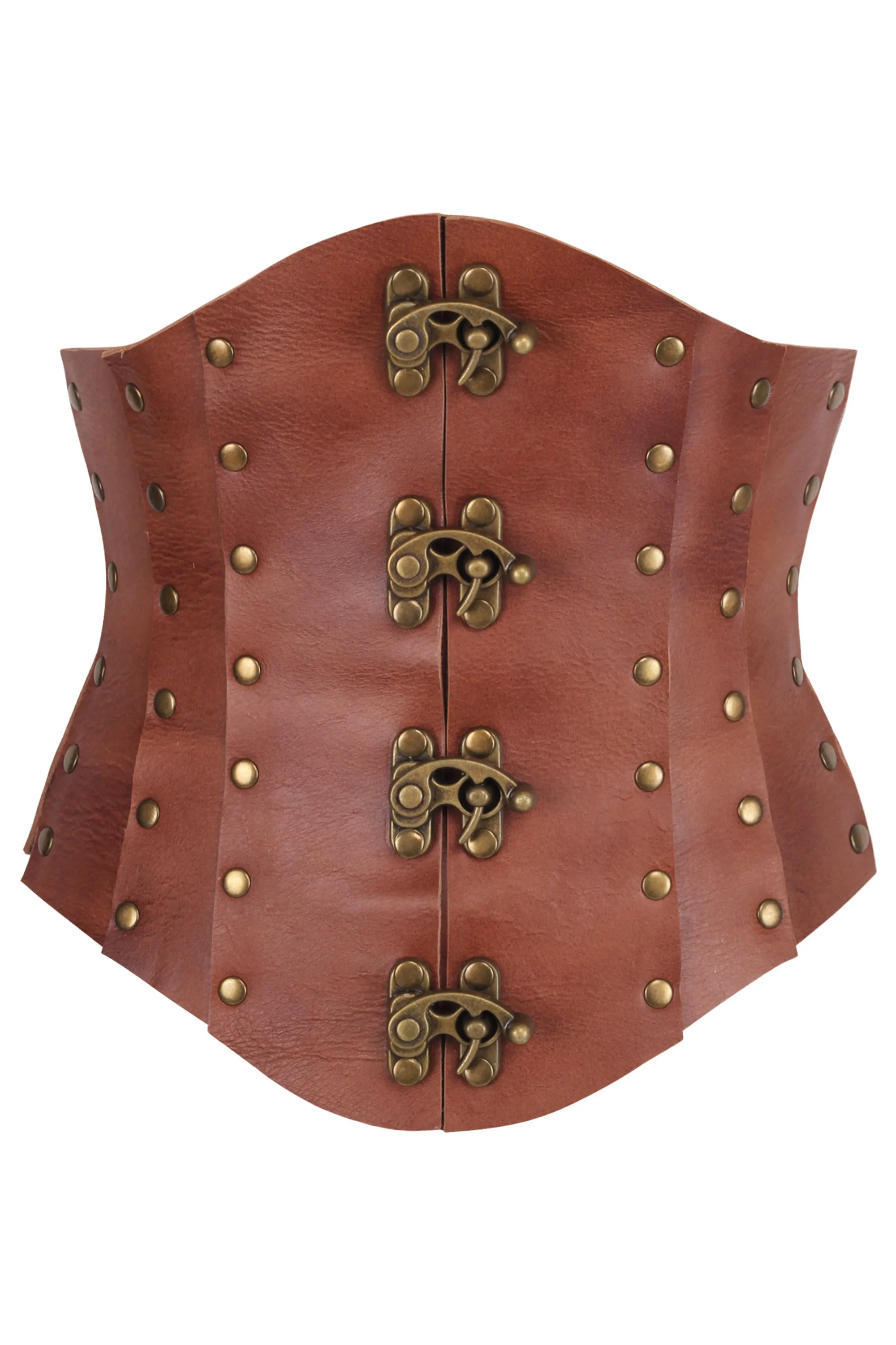 Handmade Leather Waspie Corset – Premium Quality for Re-Enactments & Renfaire Style sold by Corset Story