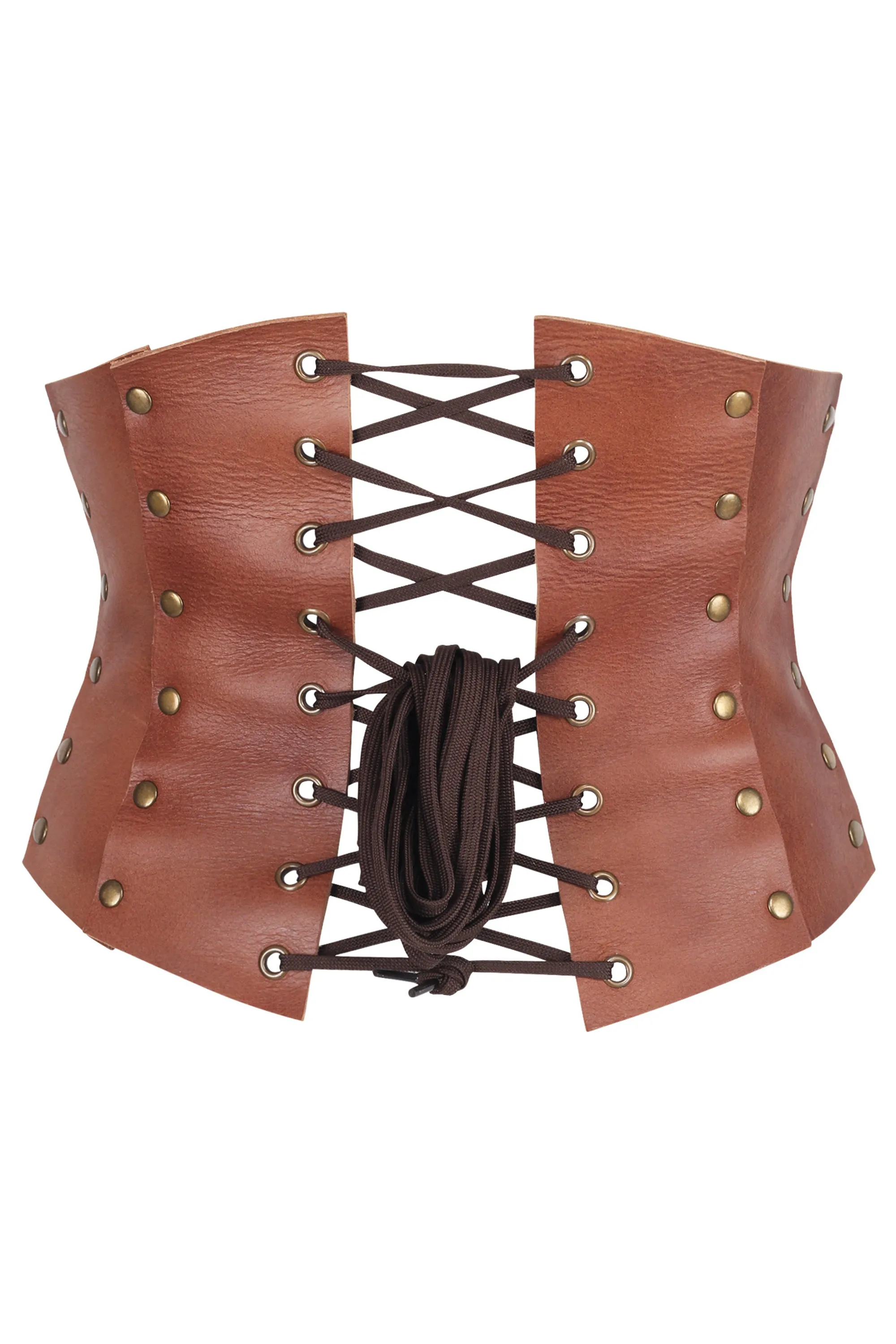 Handmade Leather Waspie Corset – Premium Quality for Re-Enactments & Renfaire Style sold by Corset Story product image thumbnail 2