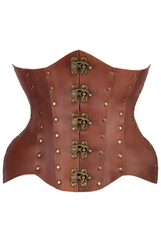 Handmade Leather Underbust Corset – Premium Quality for Re-Enactments & Renfaire Elegance sold by Corset Story