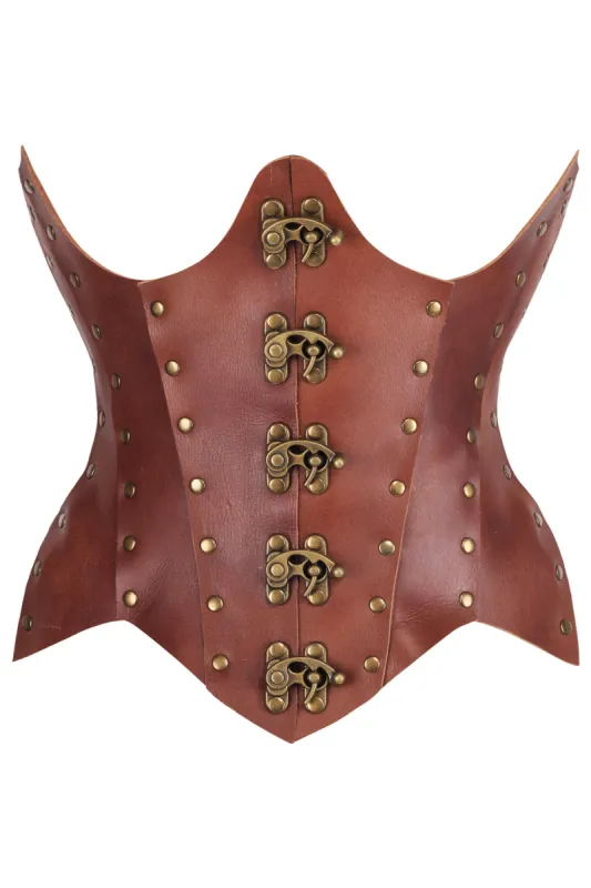 Handmade Nappa Leather Corset with Antique Brass Detailing – Premium Quality and Craftsmanship sold by Corset Story