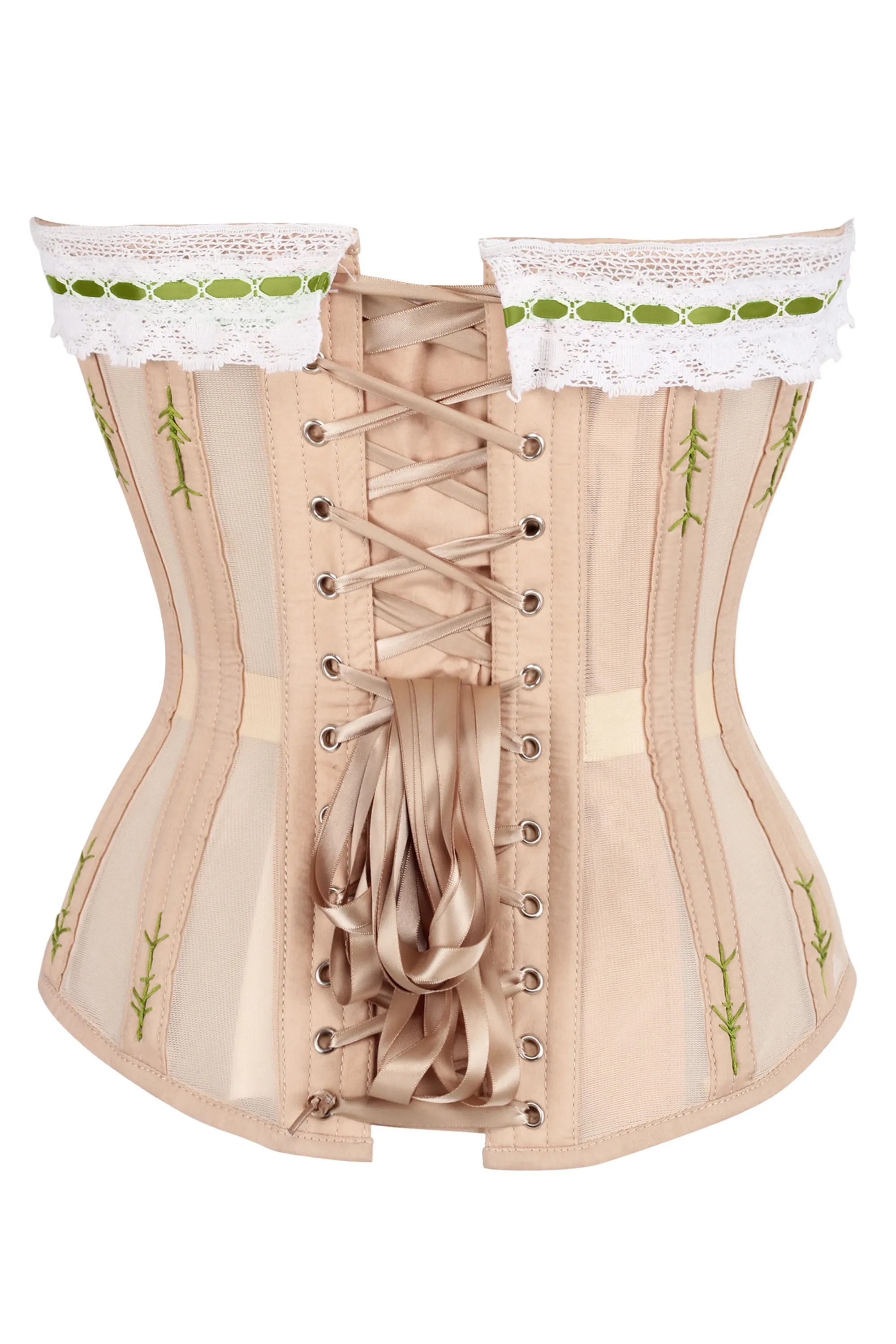 Handmade Steel Boned Corset with Delicate Hand-Finished Flossing sold by Corset Story product image thumbnail 2