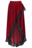 Red Velvet High-Low Skirt sold by Corset Story