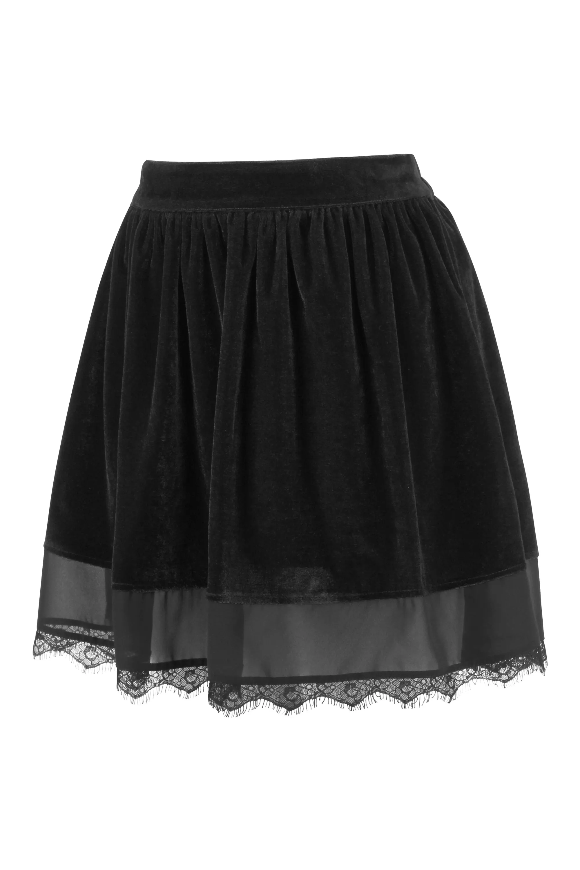 Black Velvet Skirt sold by Corset Story product image thumbnail 3