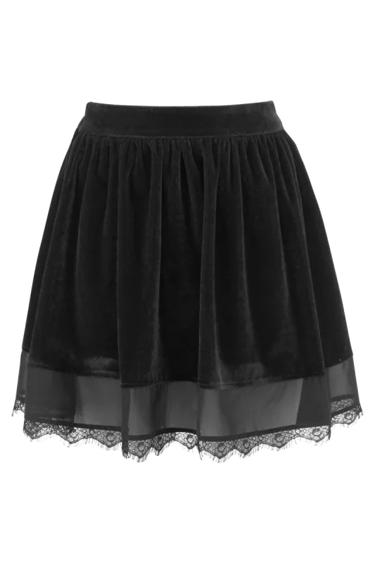 Black Velvet Skirt sold by Corset Story