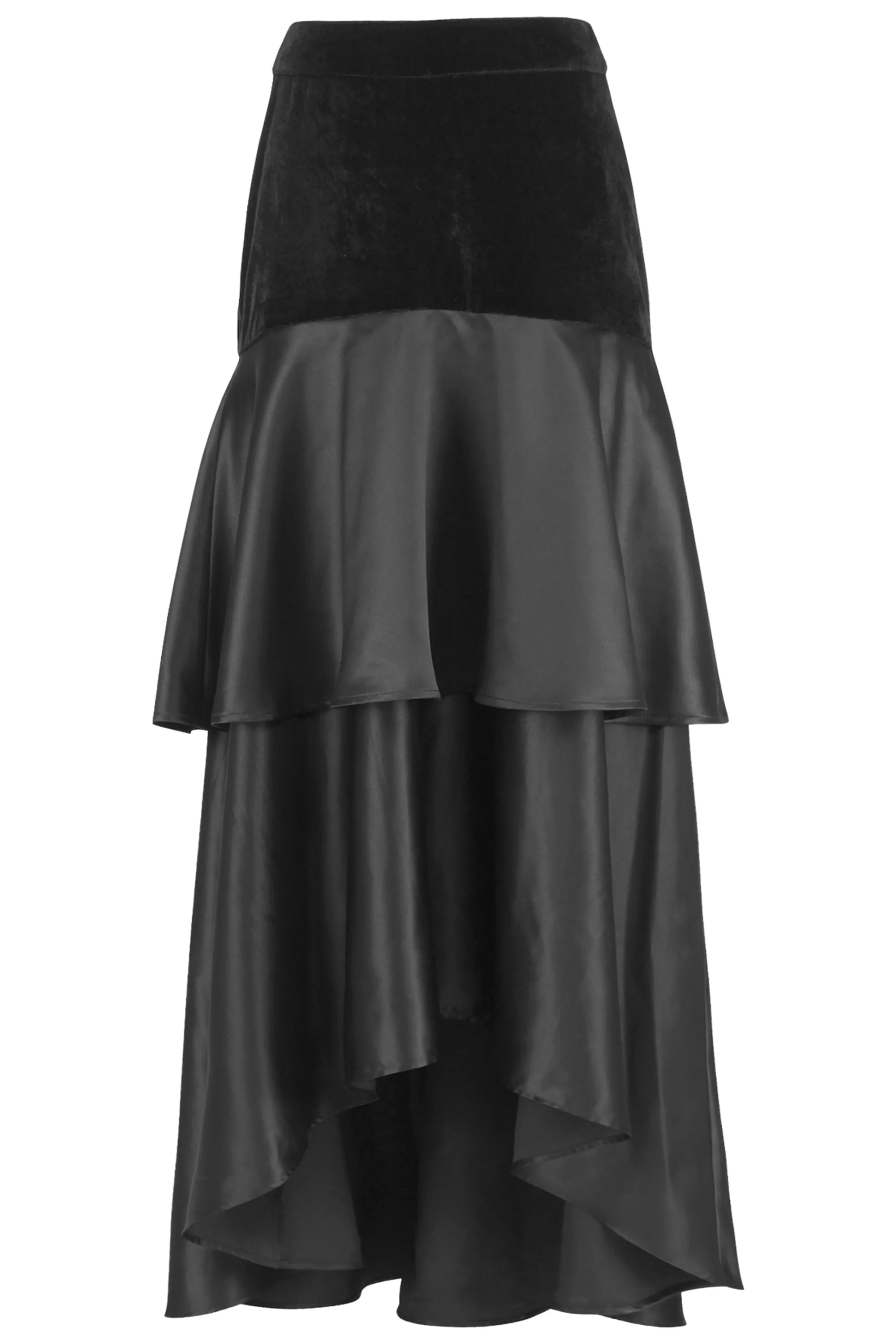 Chic Black Layered Skirt sold by Corset Story