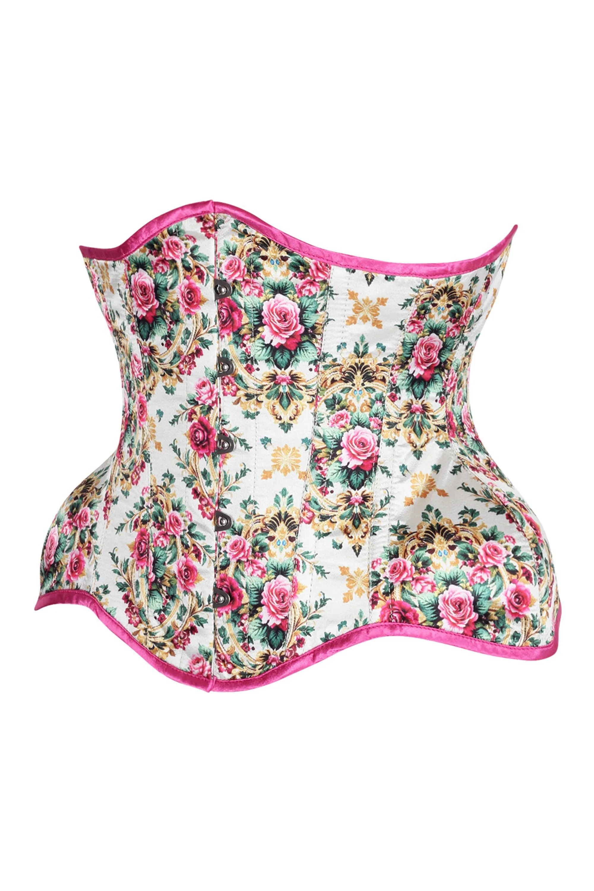 Victorian Rose Garden Underbust Corset – A Romantic Floral Fantasy sold by Corset Story product image thumbnail 3