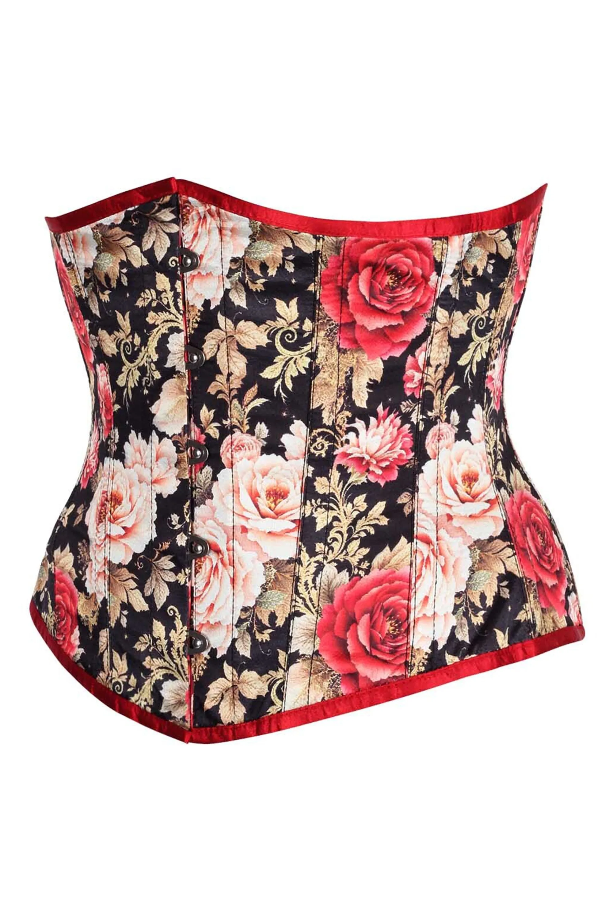 Midnight Rose Elegance Underbust Corset – A Dramatic Floral Statement sold by Corset Story product image thumbnail 3
