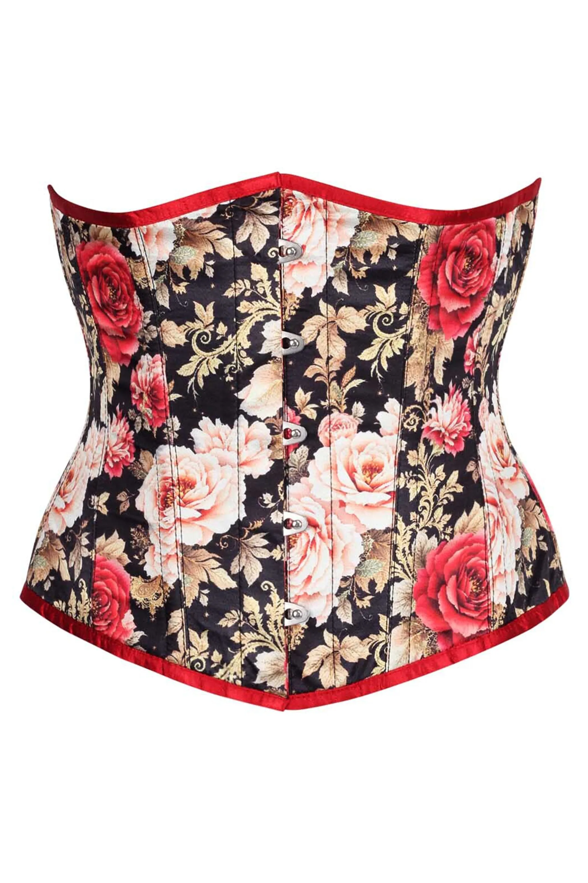 Midnight Rose Elegance Underbust Corset – A Dramatic Floral Statement sold by Corset Story