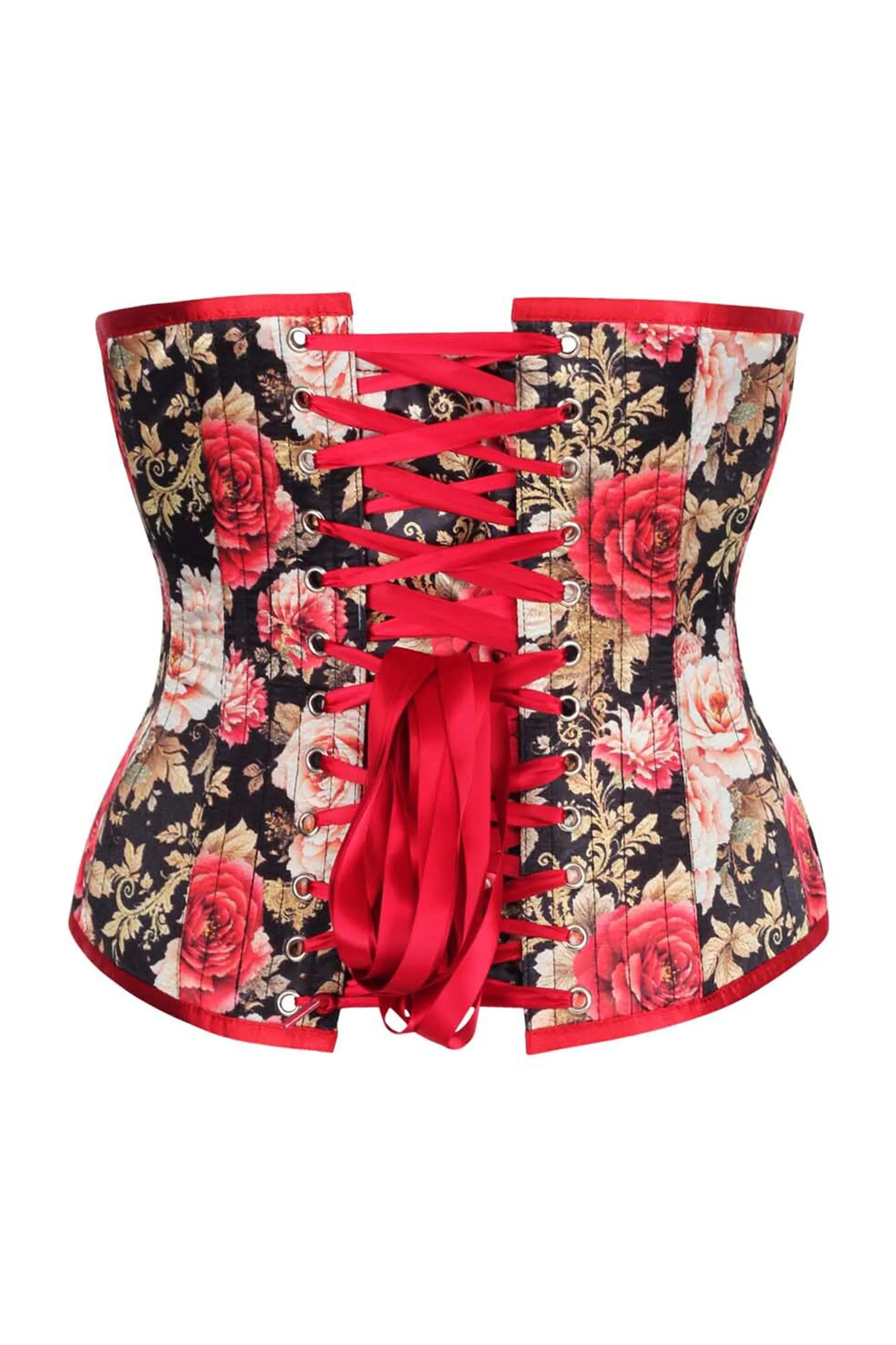 Midnight Rose Elegance Underbust Corset – A Dramatic Floral Statement sold by Corset Story product image thumbnail 2