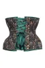 Emerald Baroque Skull Underbust Corset – Dark Romance with a Gothic Twist sold by Corset Story
