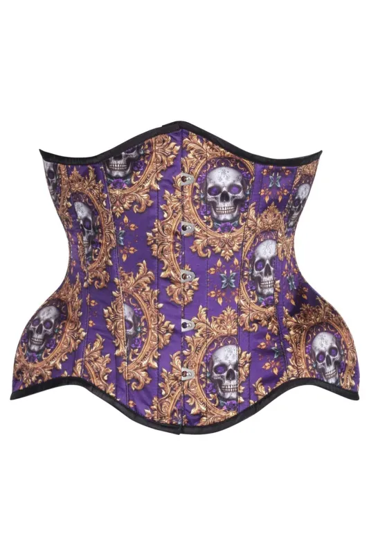 Baroque Skull Elegance Underbust Corset – Gothic Glamour Meets Vintage Opulence sold by Corset Story