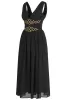 Black & Gold Corset Midi Dress – Vintage Elegance with a Regal Touch sold by Corset Story