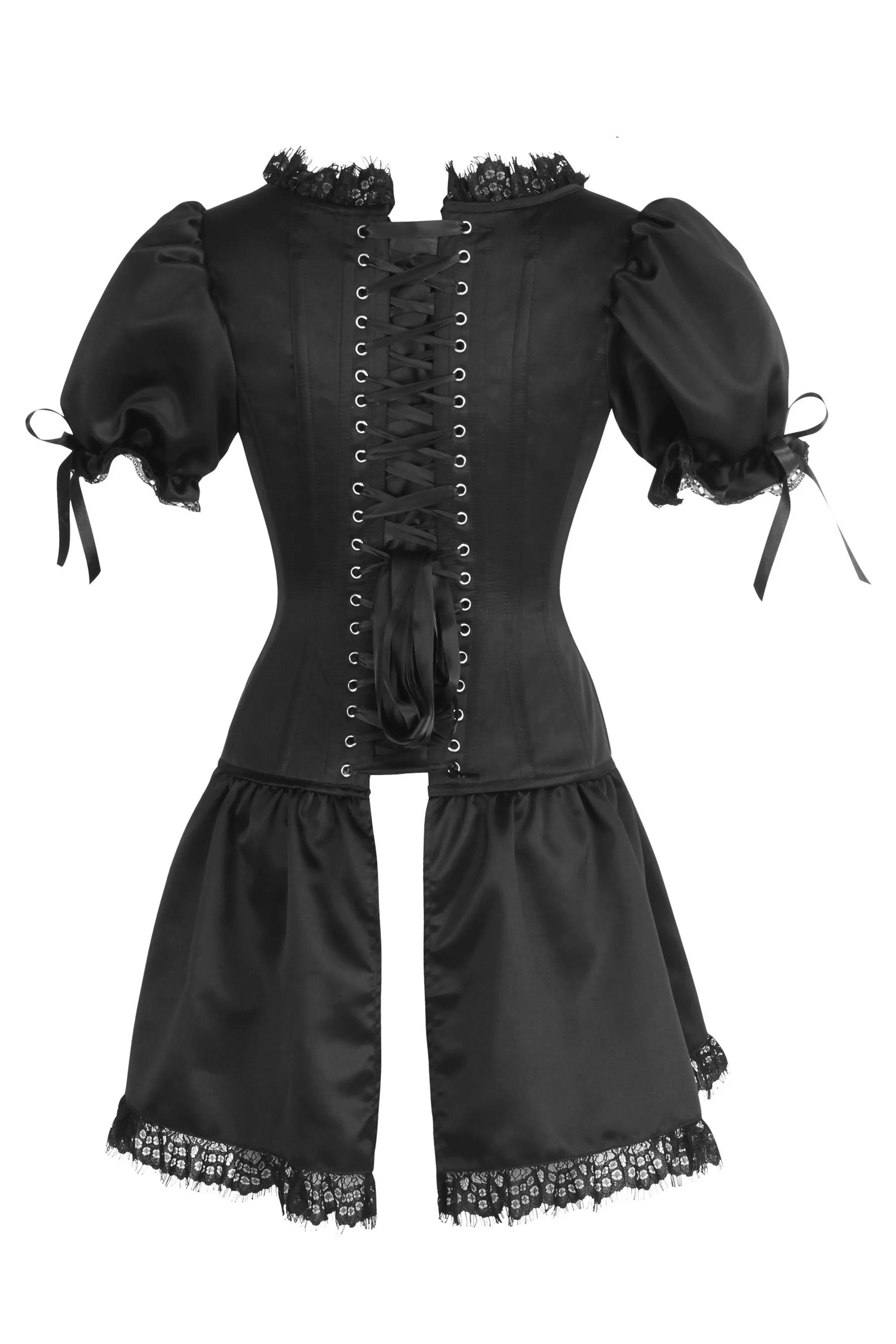 Dark Elegance: Victorian-Inspired Corset with Lace Details sold by Corset Story product image thumbnail 2