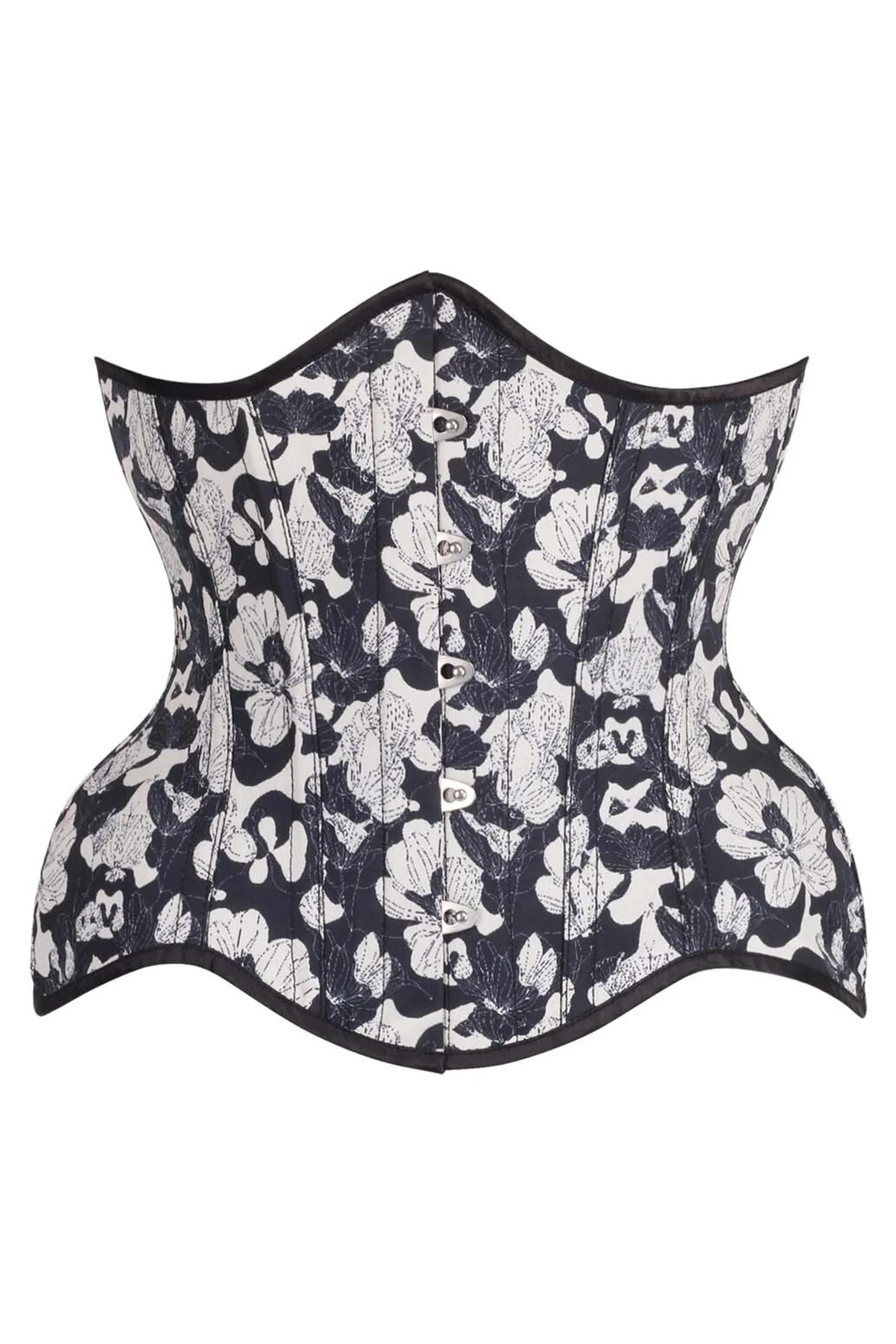 Midnight Bloom Underbust Corset – Elegant Floral Waist Cincher sold by Corset Story