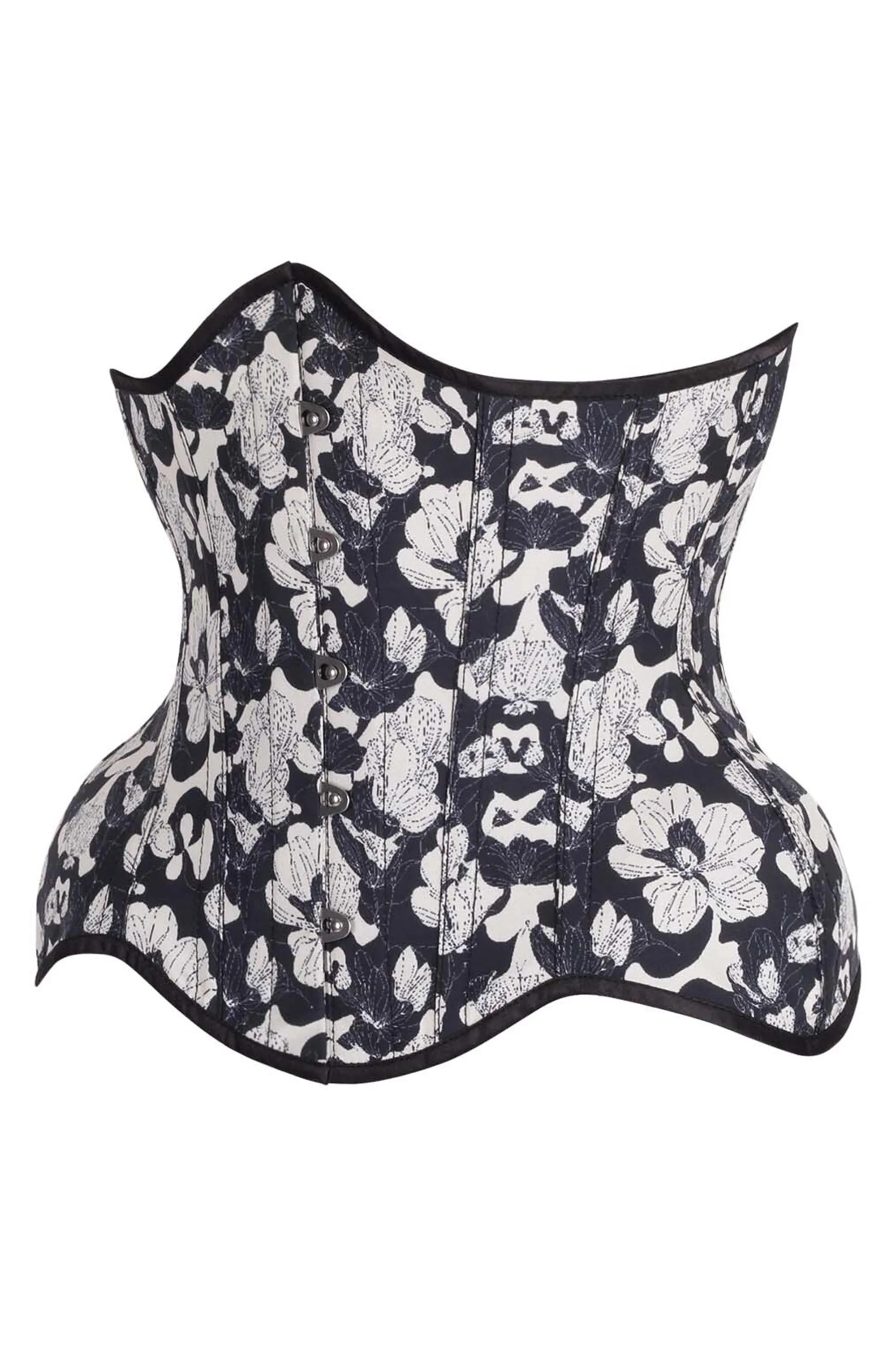 Midnight Bloom Underbust Corset – Elegant Floral Waist Cincher sold by Corset Story product image thumbnail 3