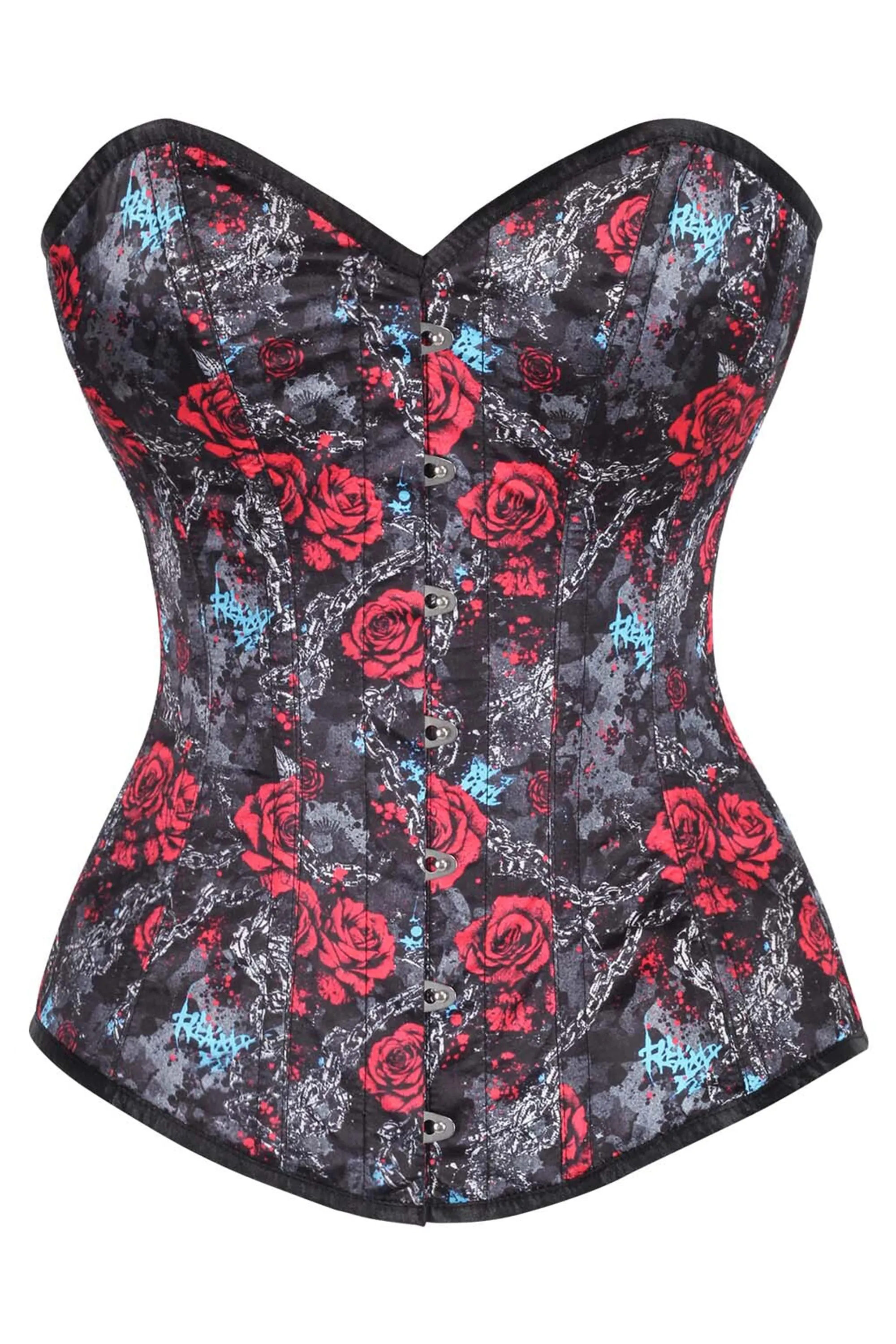 Gothic Roses & Chains Steel-Boned Corset – Dark Romance & Rebel Edge sold by Corset Story