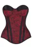 Red & Black Enchanted Brocade Corset sold by Corset Story