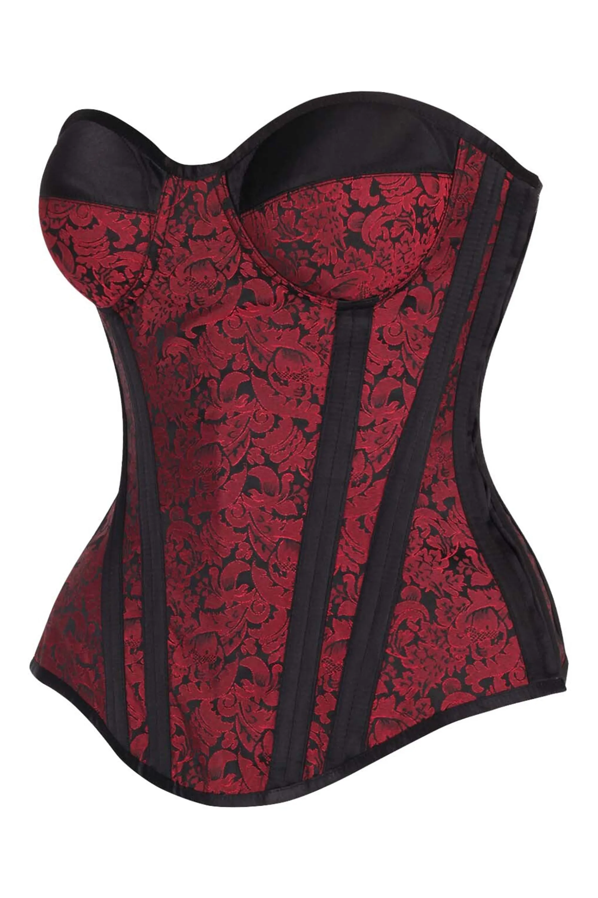 Red & Black Enchanted Brocade Corset sold by Corset Story product image thumbnail 3
