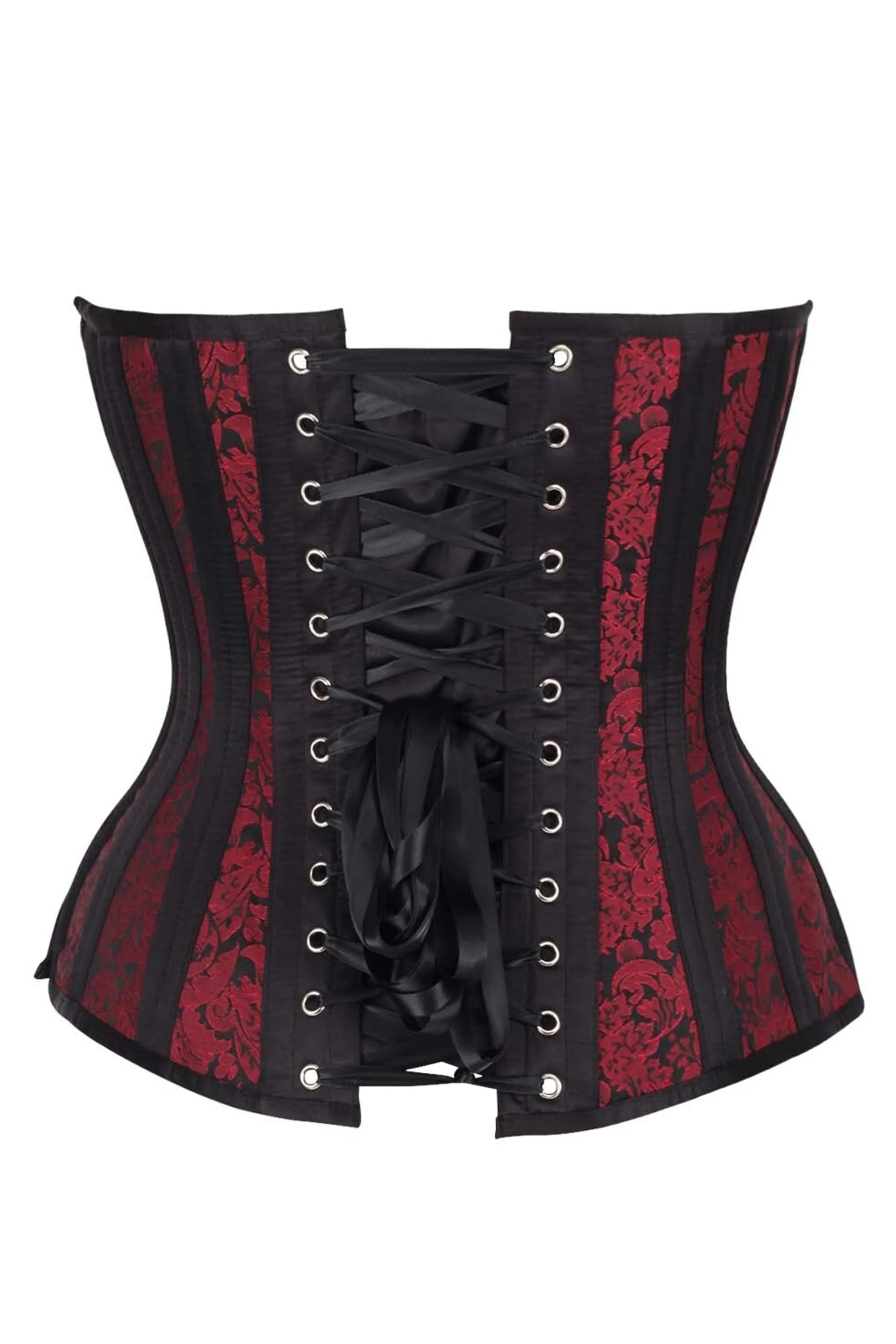 Red & Black Enchanted Brocade Corset sold by Corset Story product image thumbnail 2