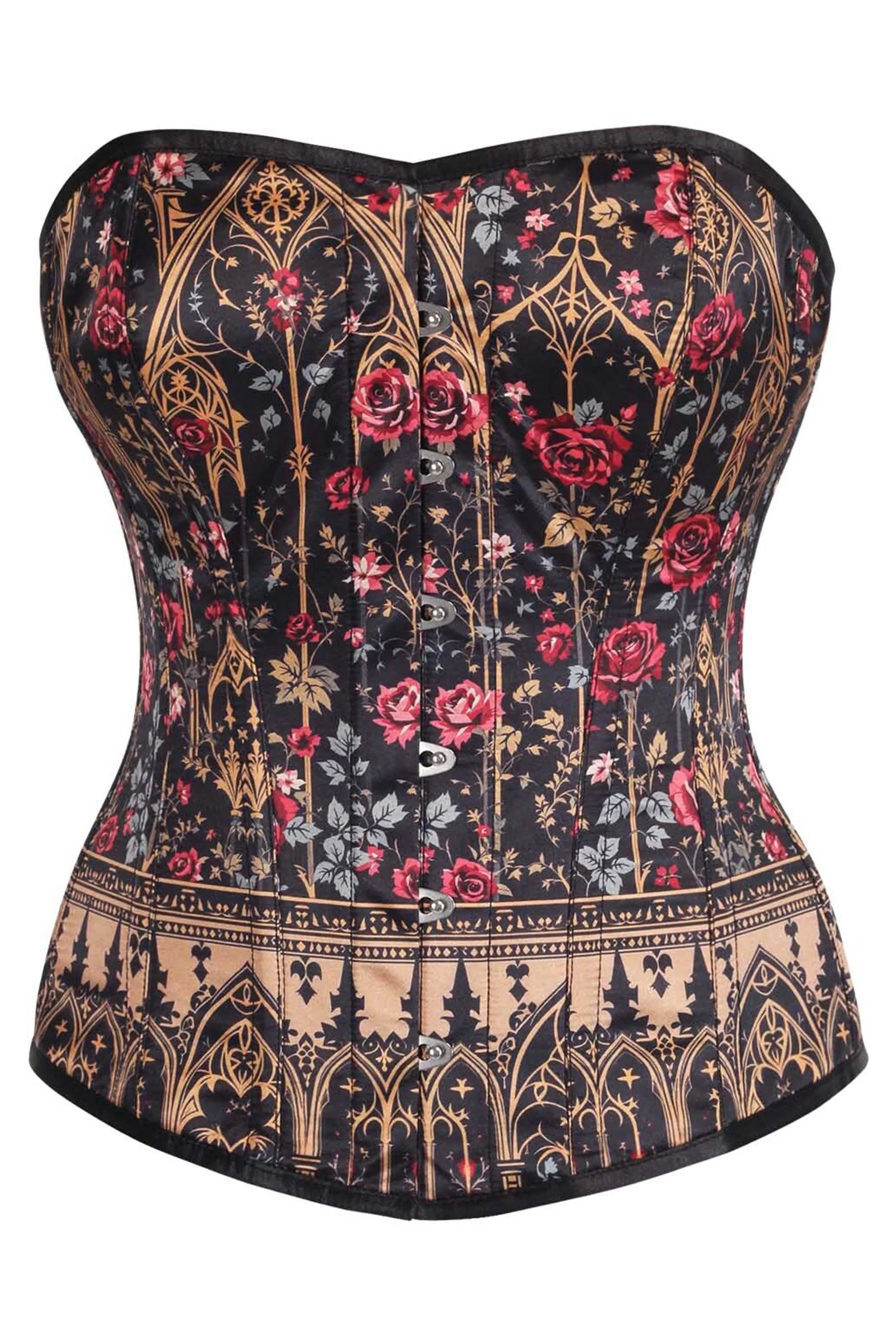 Gothic Rose Cathedral Overbust Corset – Victorian Romance Meets Dark Elegance sold by Corset Story