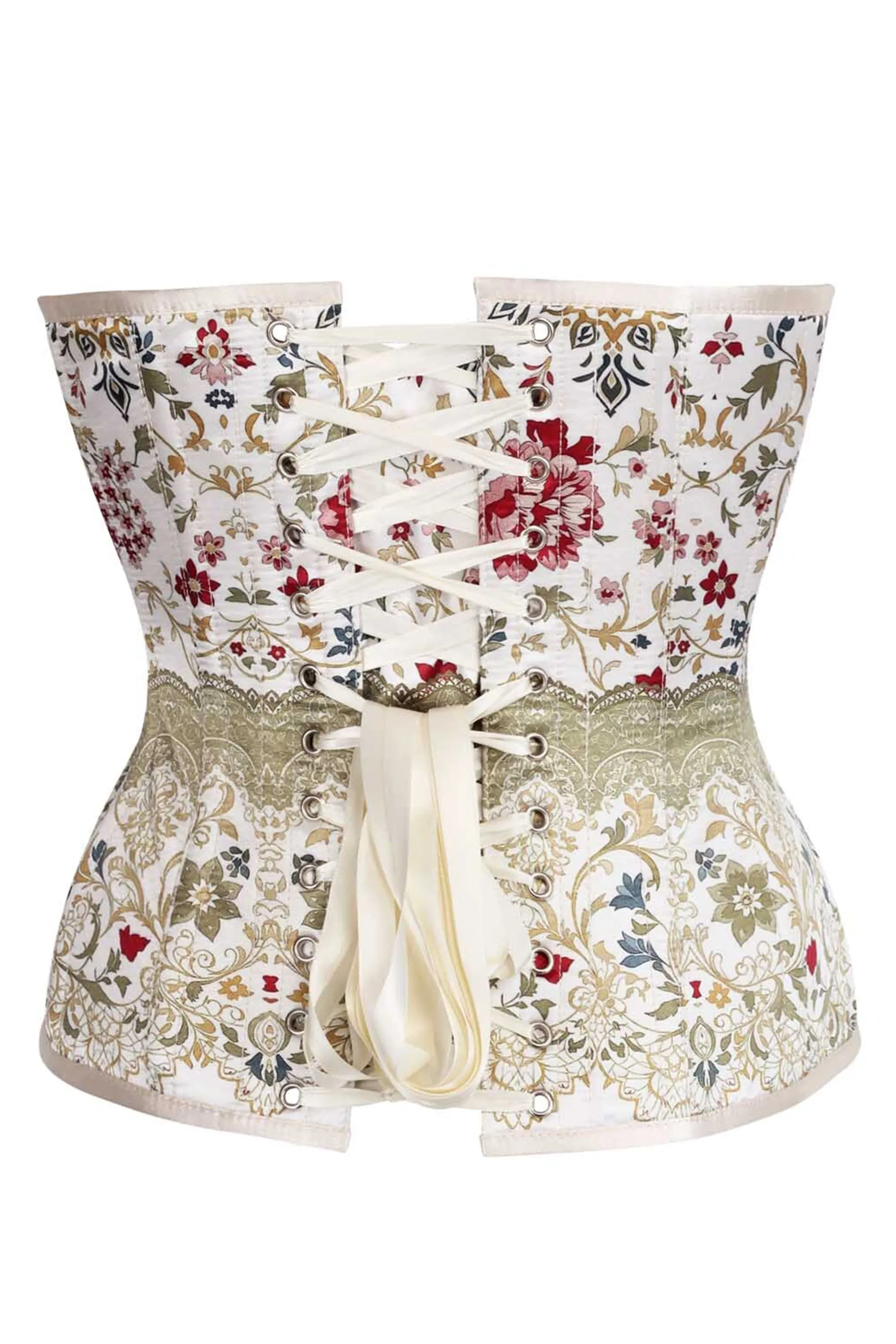 Renaissance Garden Overbust Corset – Vintage Floral Tapestry Elegance sold by Corset Story product image thumbnail 2