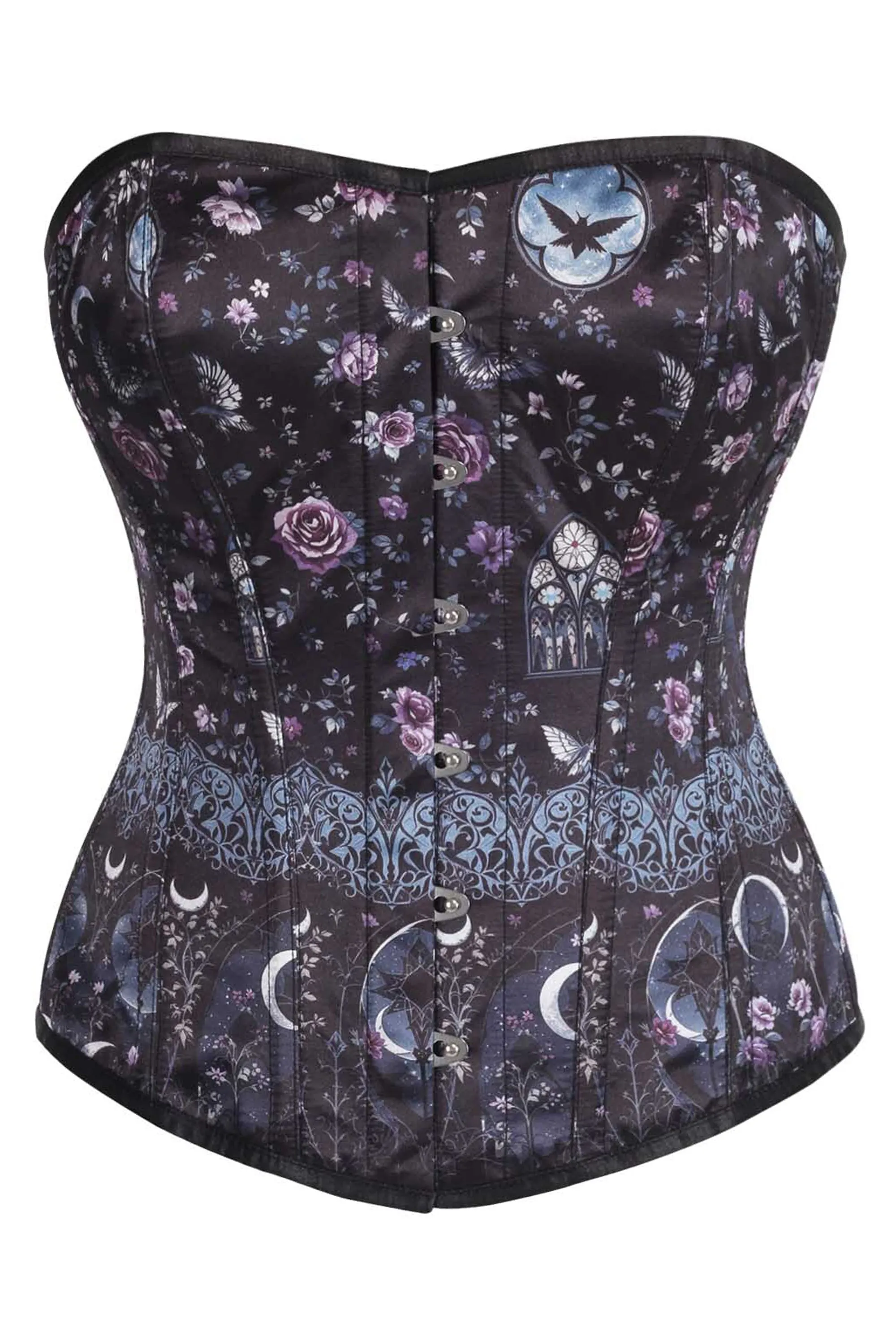 Mystic Moonlit Garden Overbust Corset sold by Corset Story