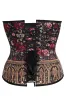 Gothic Rose Garden Overbust Corset with Baroque Gold Detail sold by Corset Story