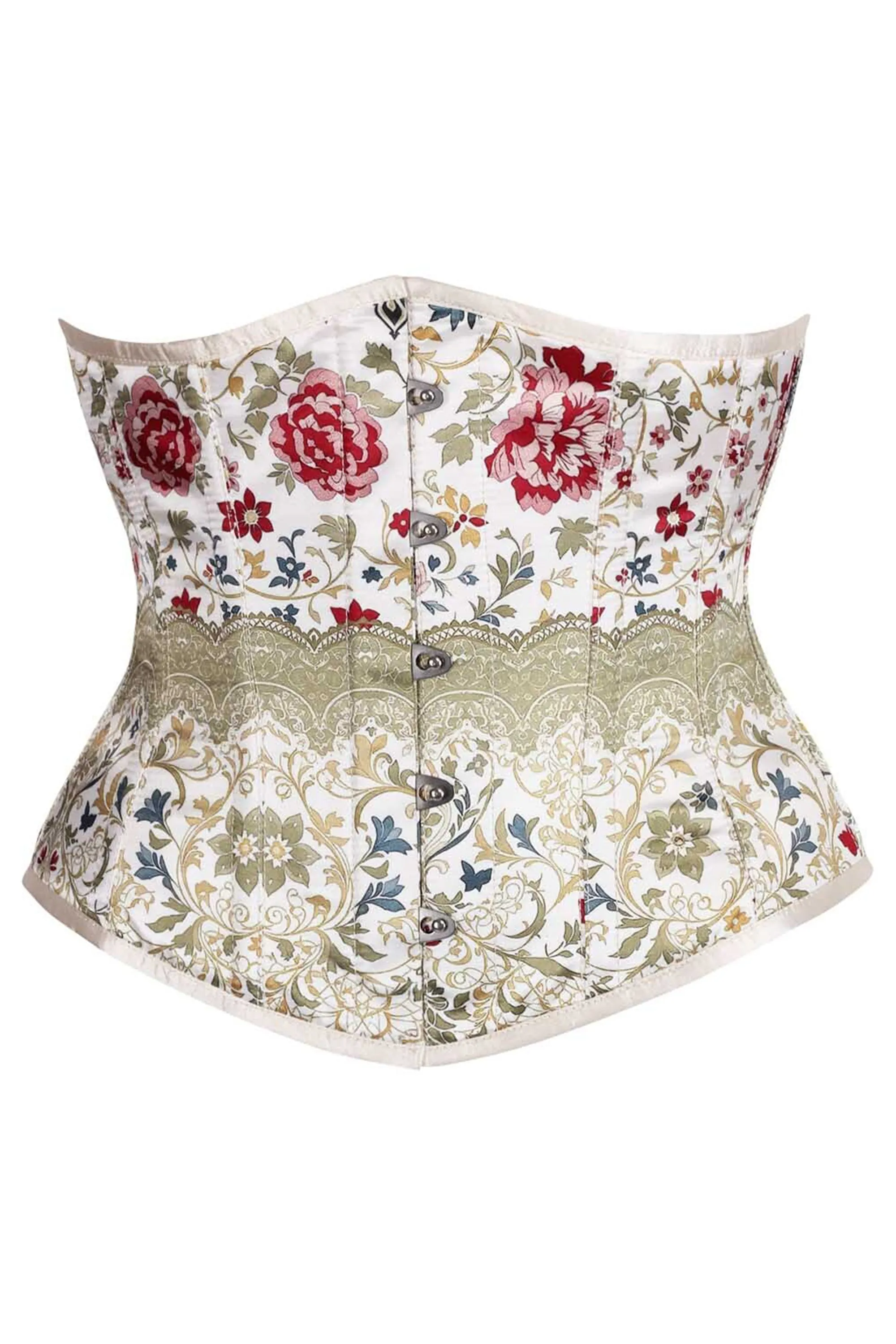 Vintage Garden Bloom Underbust Corset – Floral Tapestry Elegance sold by Corset Story