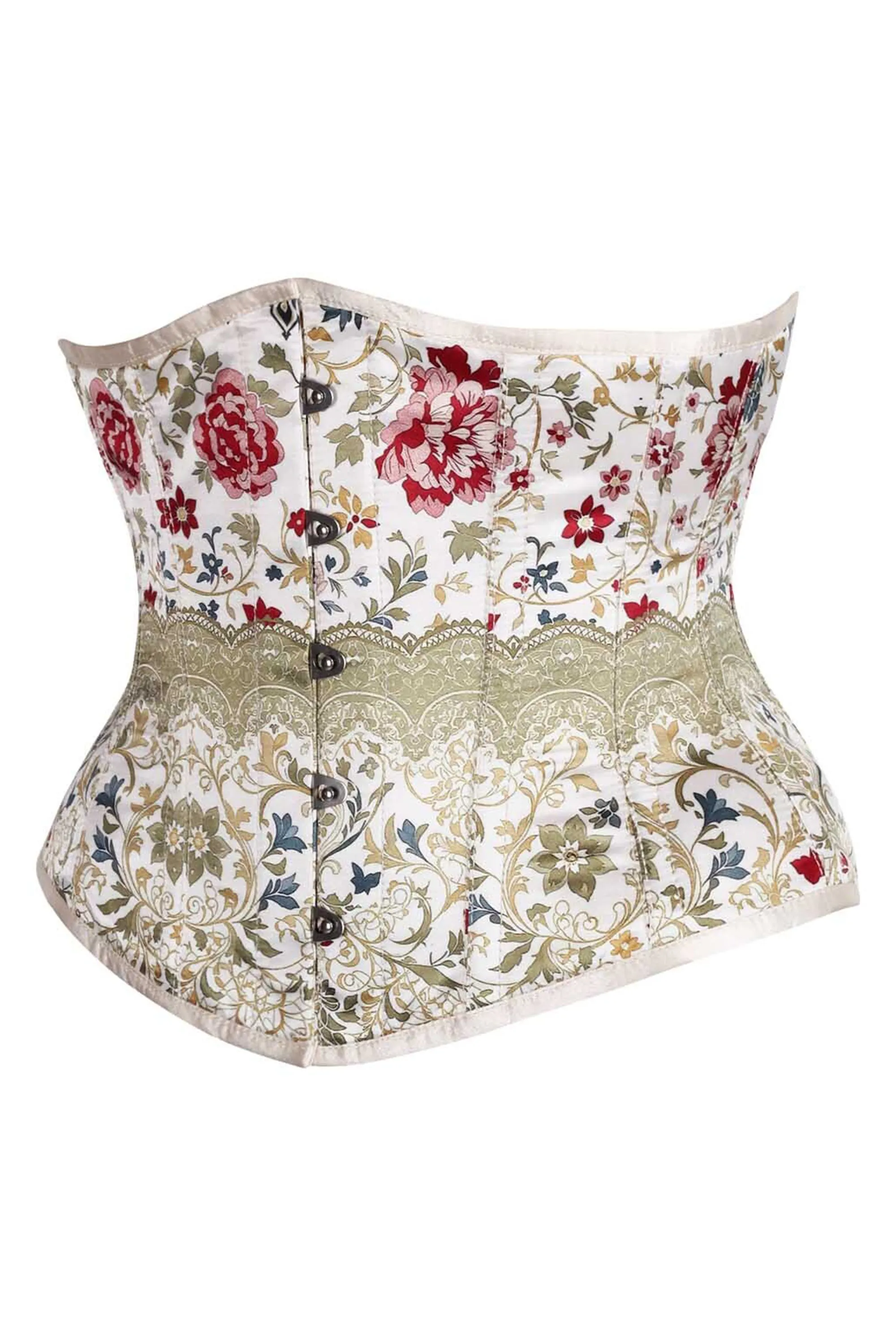 Vintage Garden Bloom Underbust Corset – Floral Tapestry Elegance sold by Corset Story product image thumbnail 3