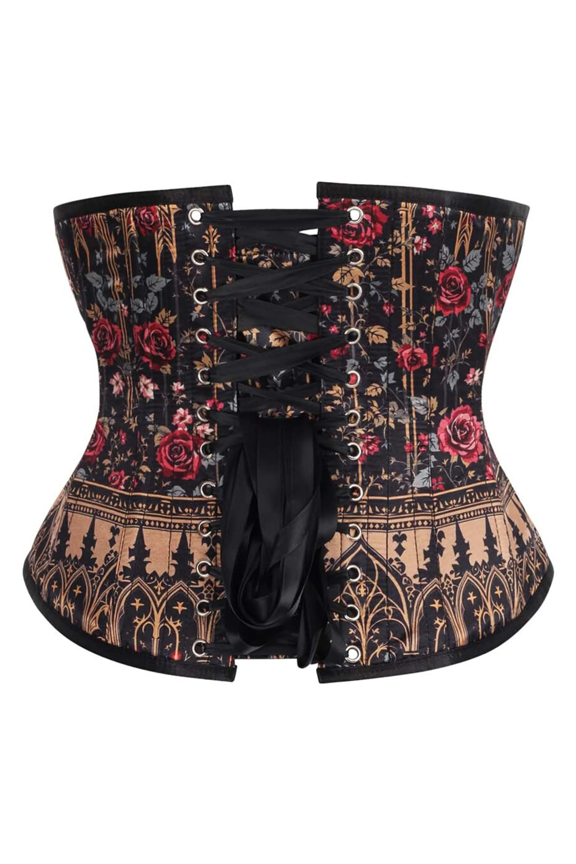 Gothic Rose Cathedral Print Underbust Corset sold by Corset Story product image thumbnail 2