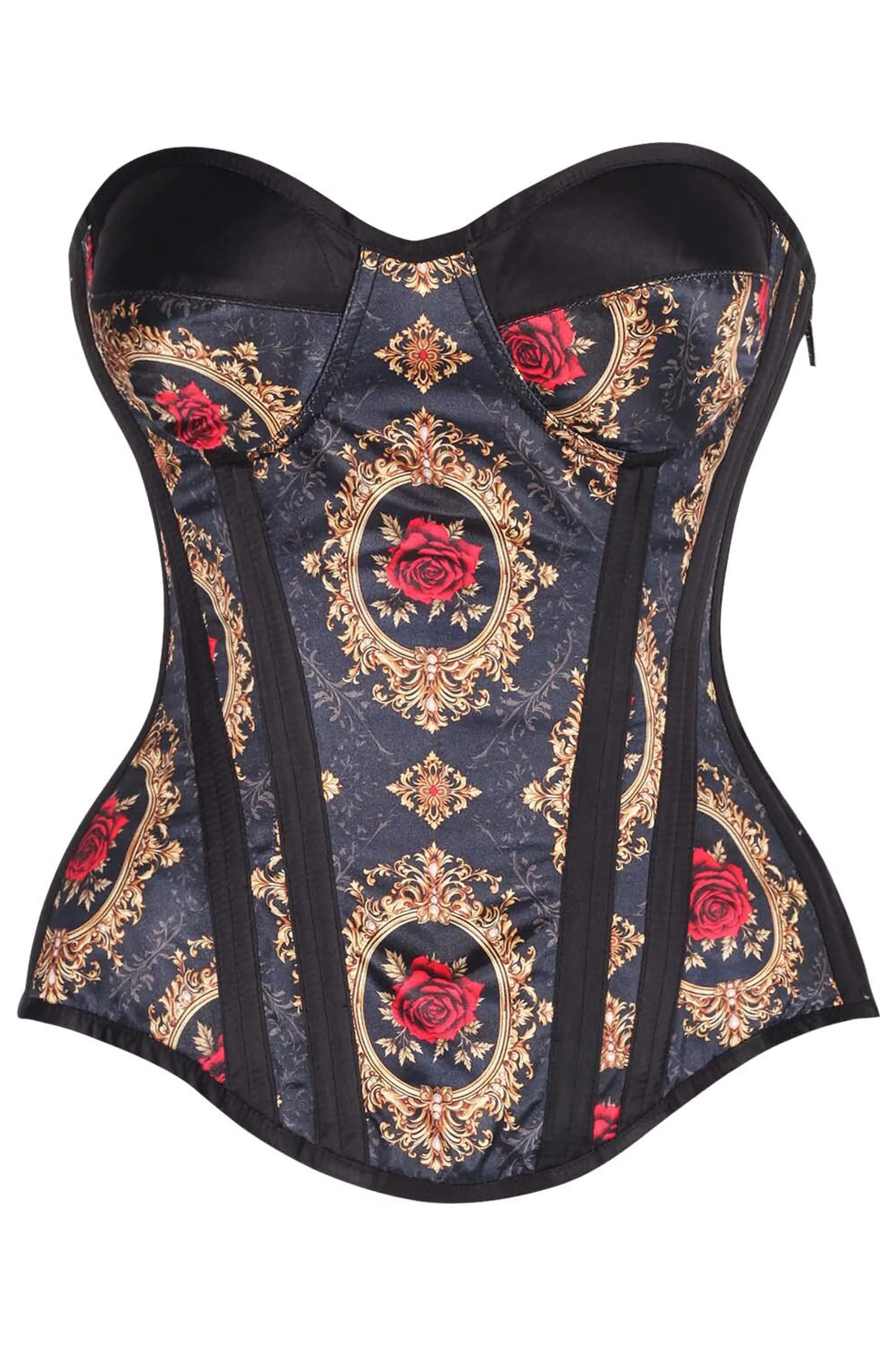 Midnight Rose Baroque Corset sold by Corset Story