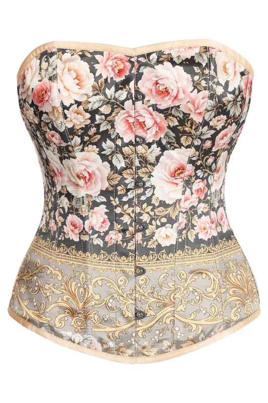 Vintage Rose Baroque Lace-Up Corset sold by Corset Story