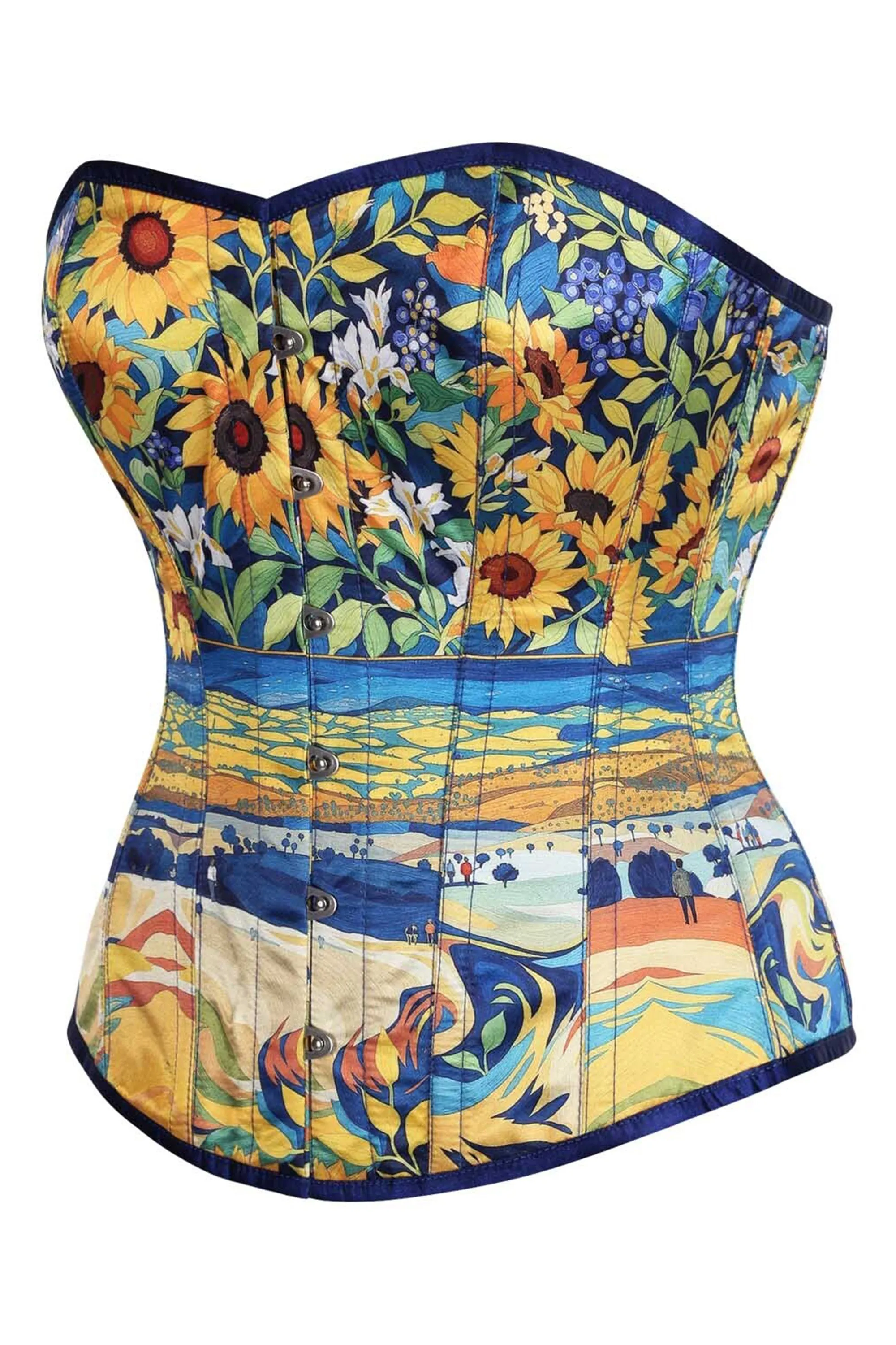 Sunflower Landscape Print Corset sold by Corset Story product image thumbnail 2