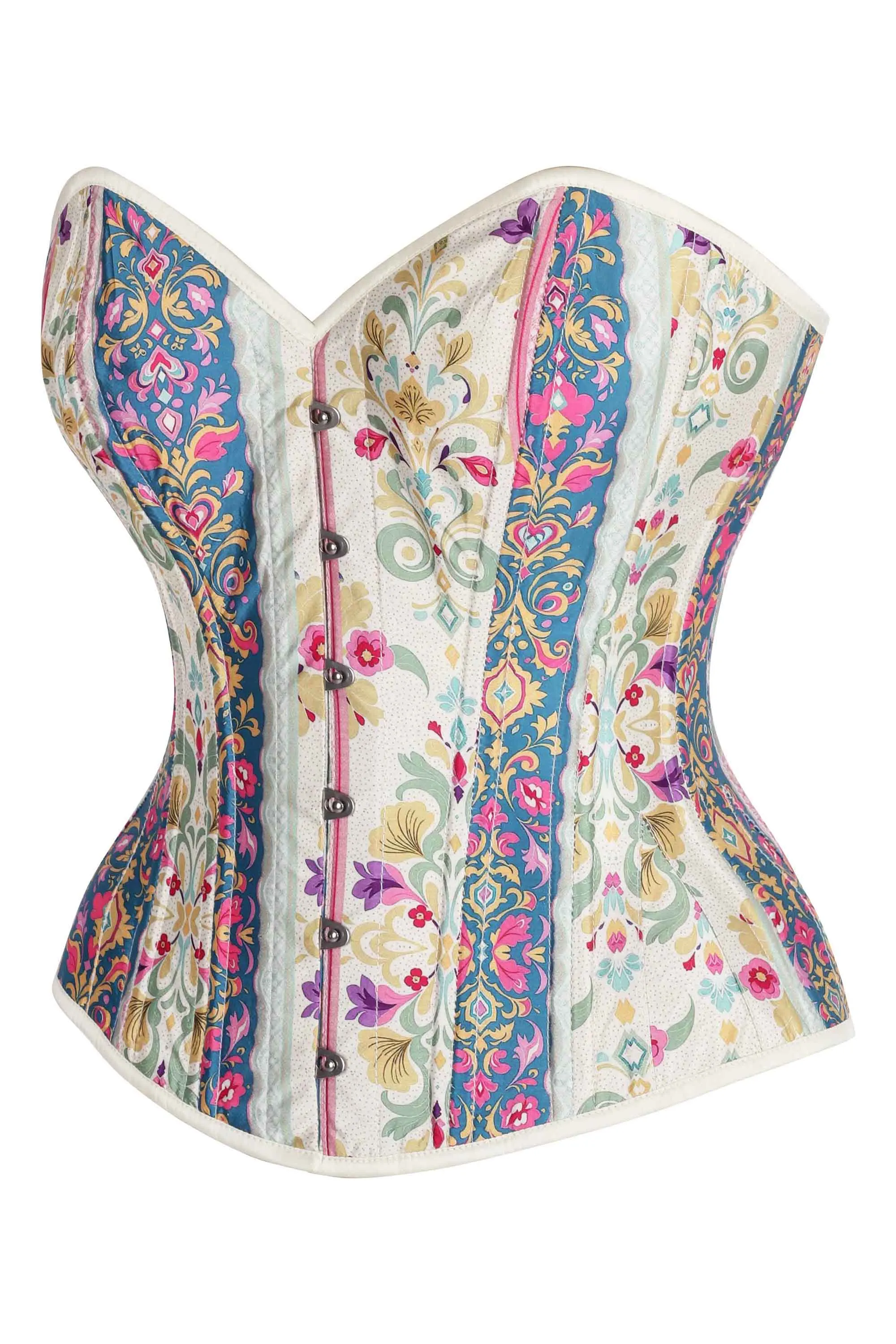 Pastel Baroque Overbust Corset – Garden Carnival sold by Corset Story product image thumbnail 3