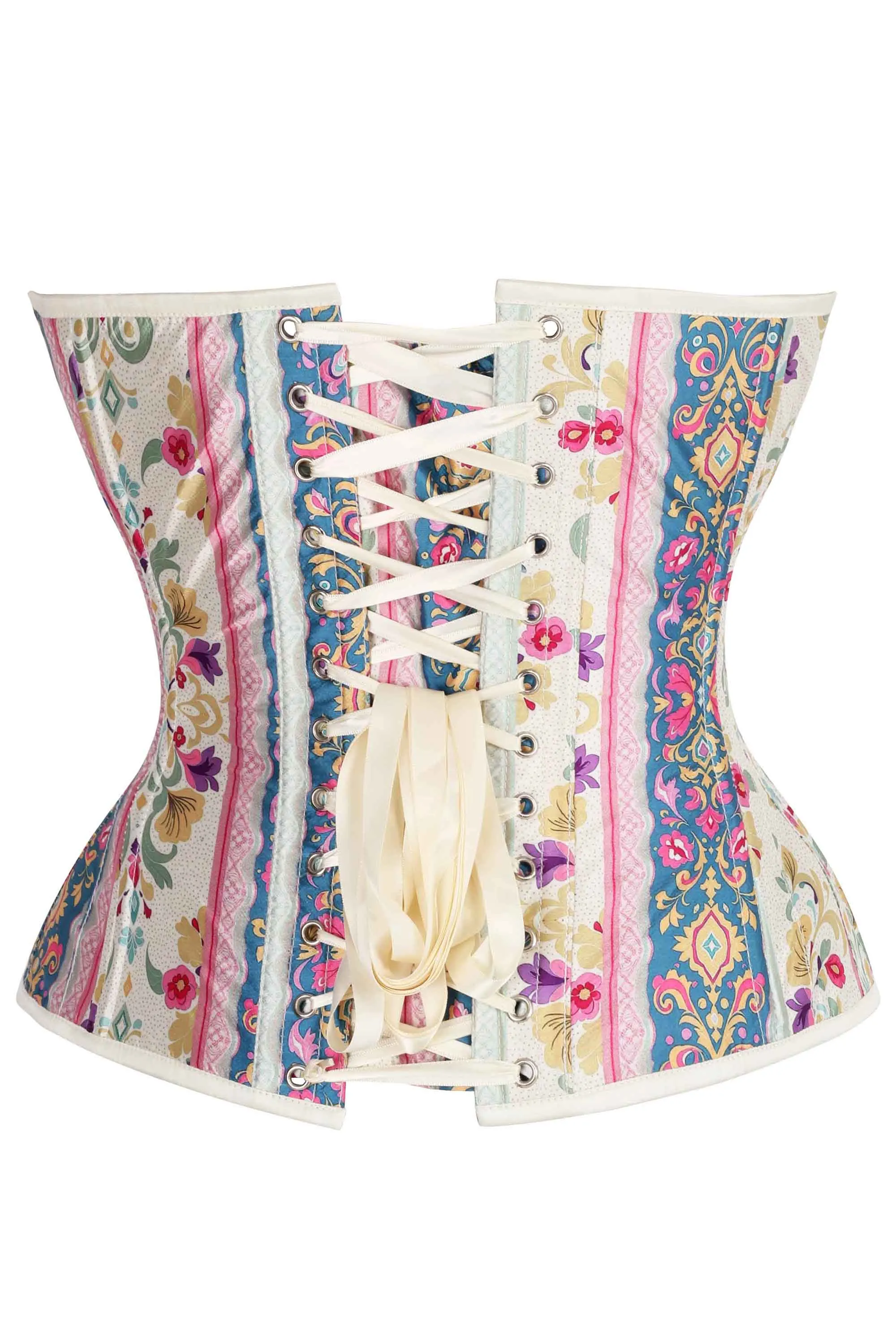 Pastel Baroque Overbust Corset – Garden Carnival sold by Corset Story product image thumbnail 2