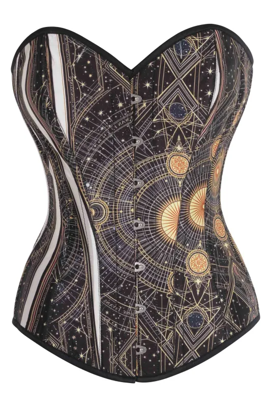 Celestial Chart Longline Overbust Corset sold by Corset Story