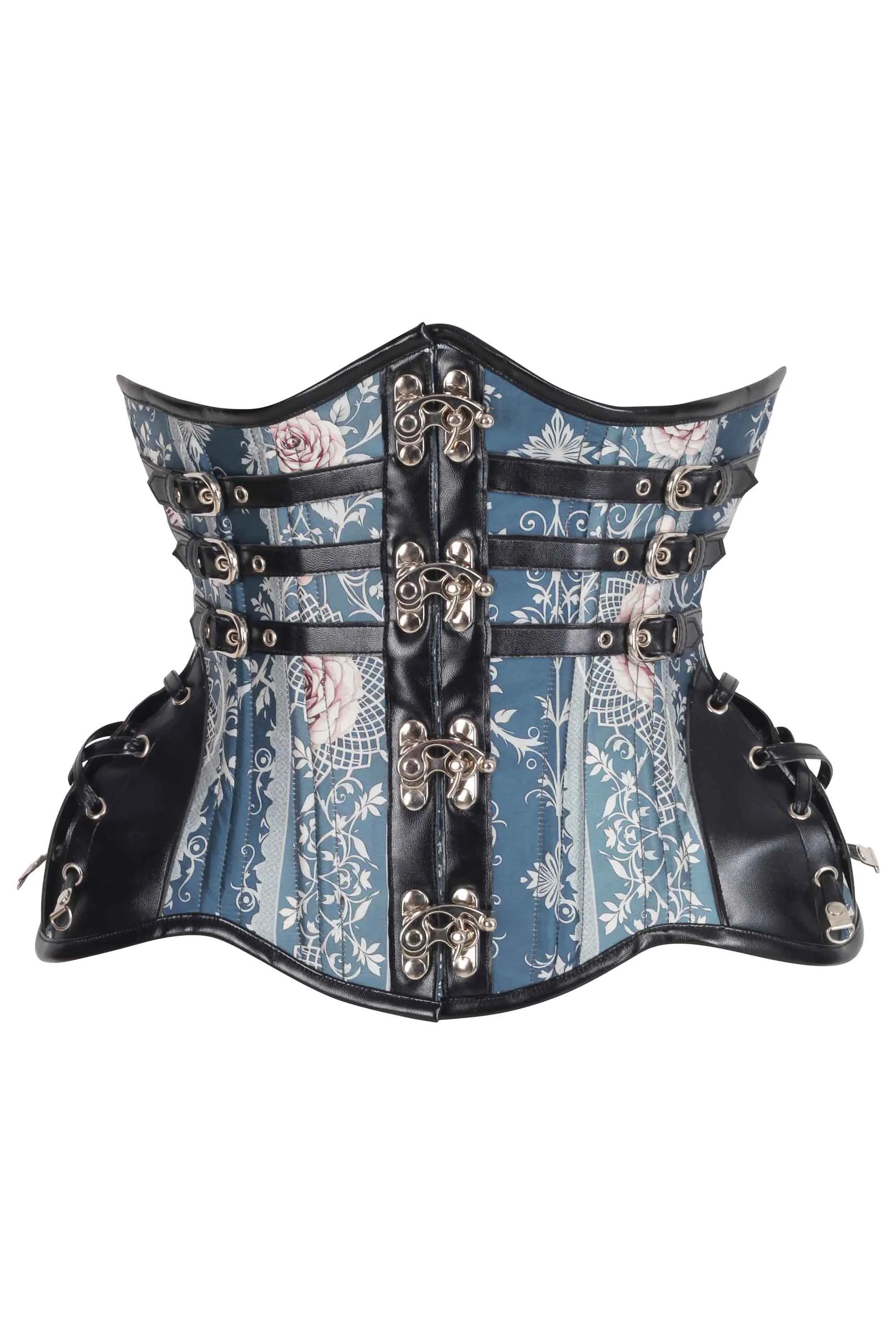 Steampunk Rose Garden Underbust Corset with Swing Hooks sold by Corset Story