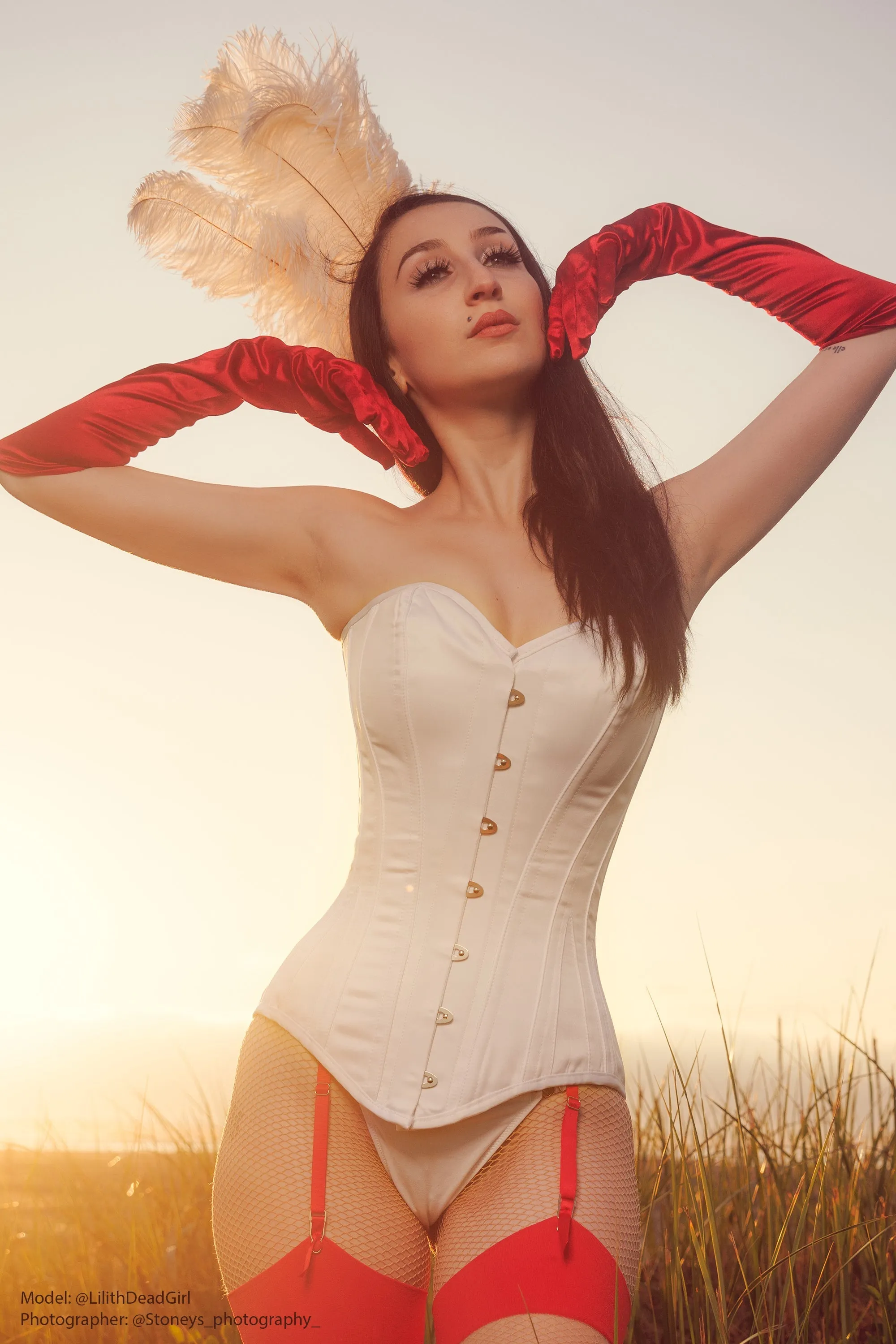 Classic Long White Waist Taming Corset sold by Corset Story product image thumbnail 3
