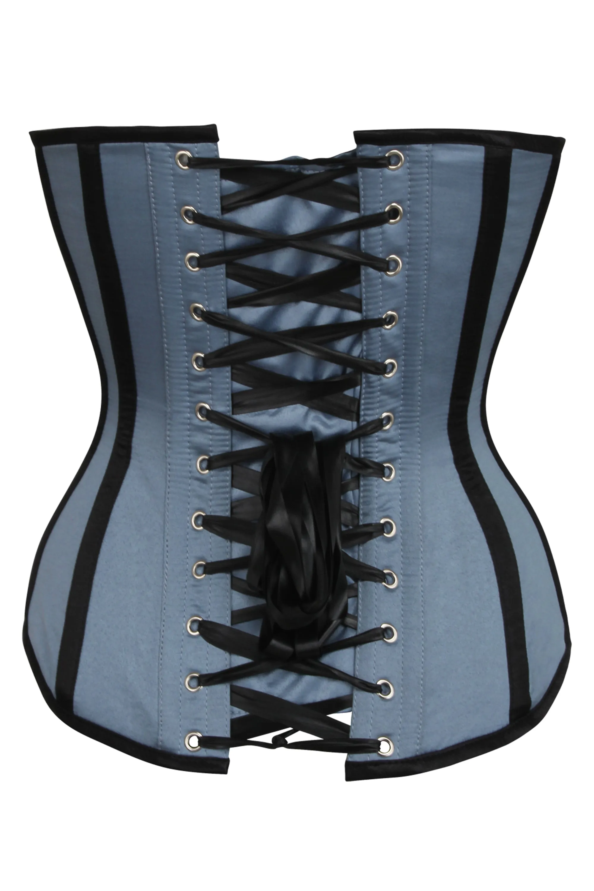 Black and Grey Waist Taming Overbust Corset sold by Corset Story product image thumbnail 2
