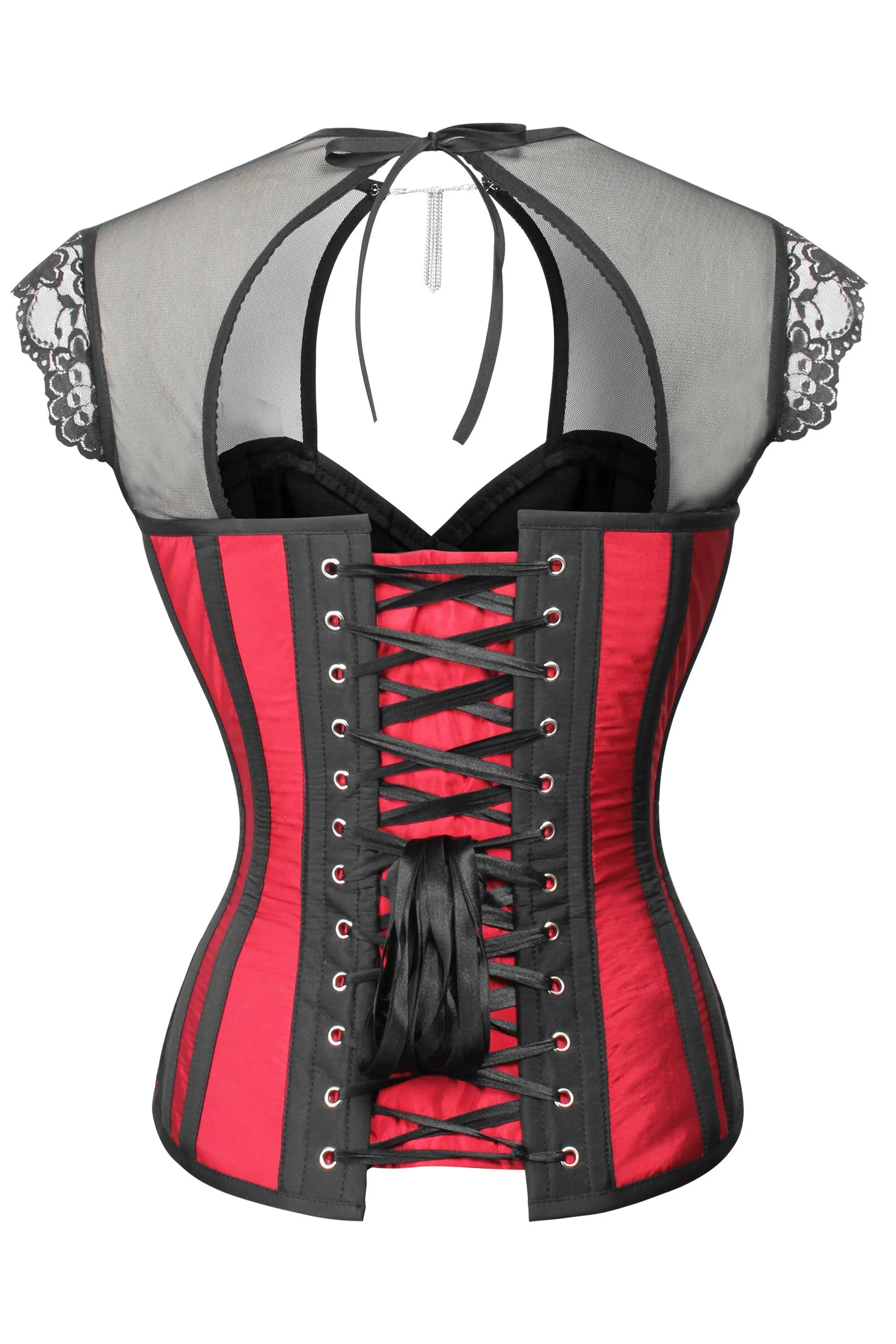 Gothic Inspired Mesh Overbust Corset sold by Corset Story product image thumbnail 4