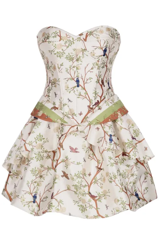 Garden Song Corset Dress with Layered Skirt sold by Corset Story