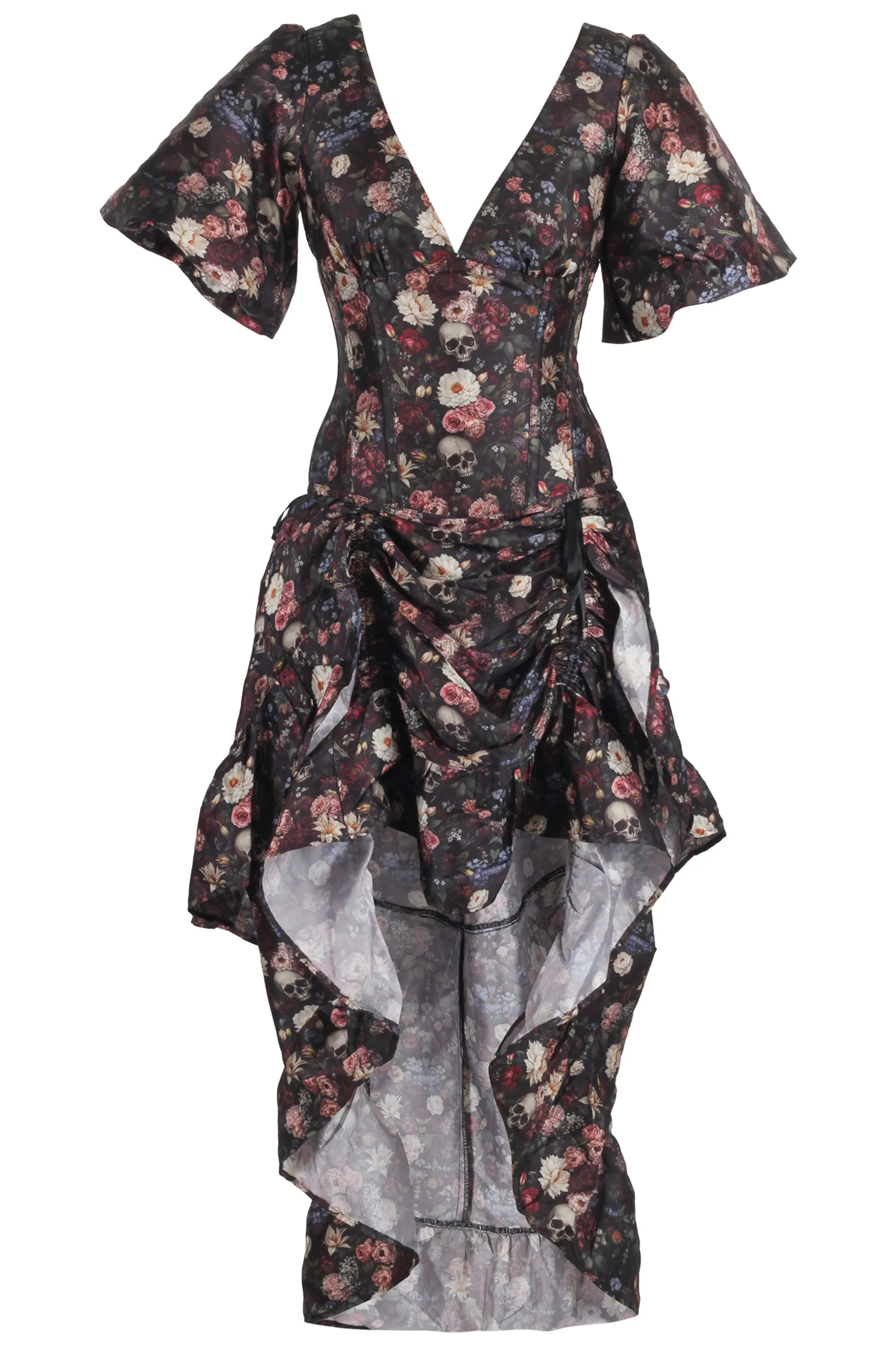 Dark Bloom Gothic High-Low Corset Dress sold by Corset Story