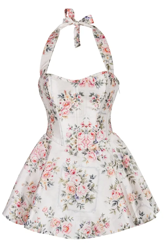 Vintage Rose Halter Corset Dress sold by Corset Story