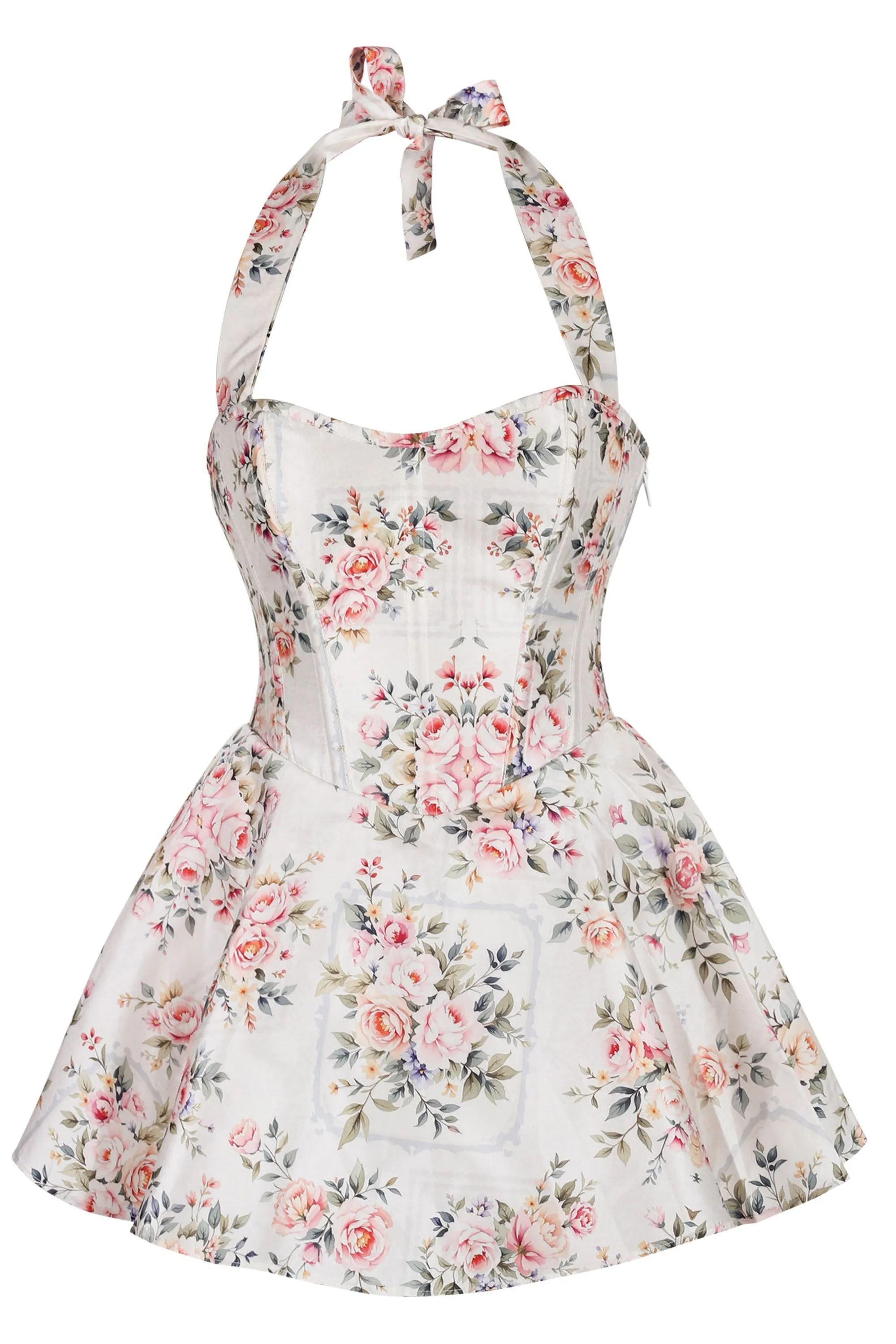 Vintage Rose Halter Corset Dress sold by Corset Story