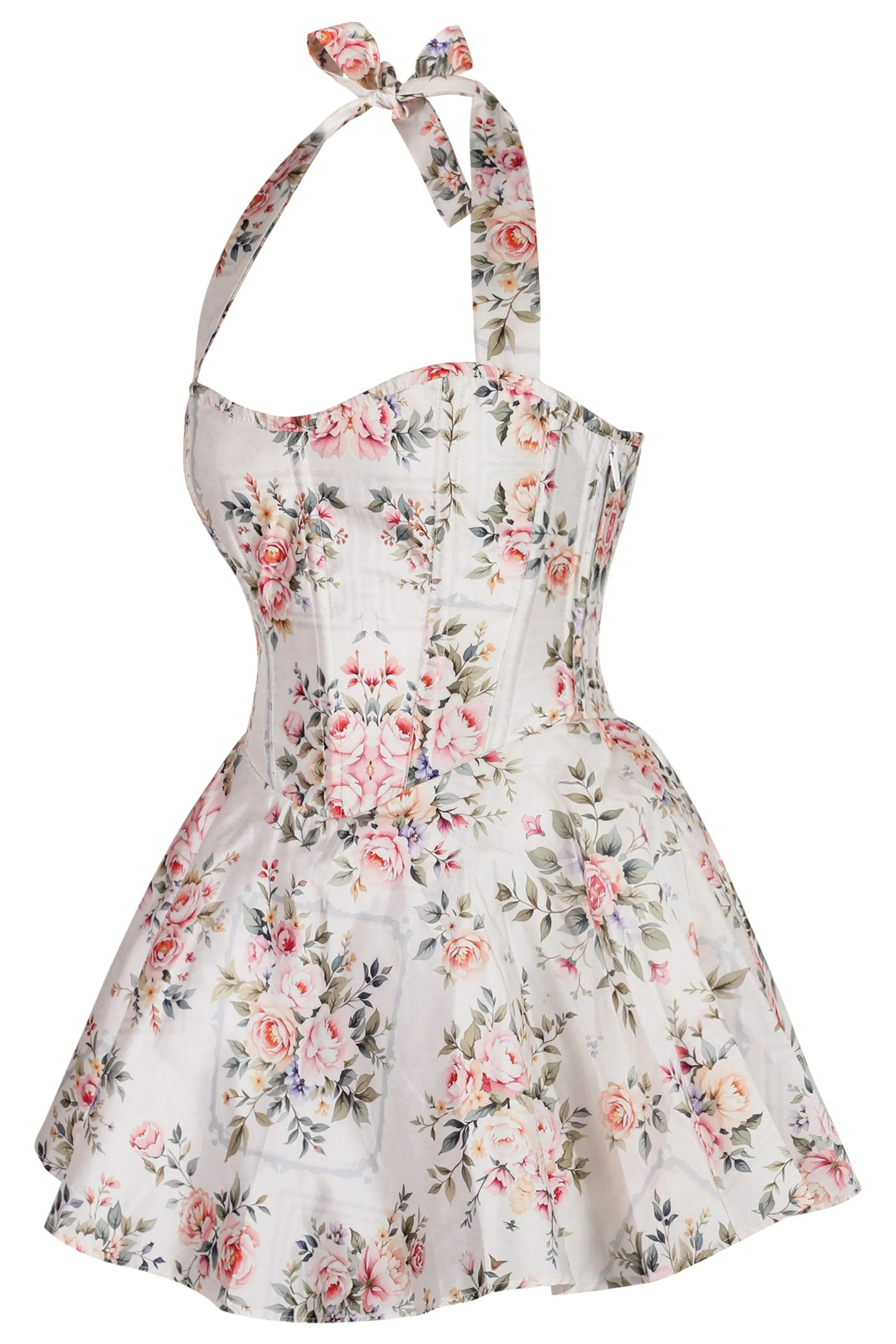 Vintage Rose Halter Corset Dress sold by Corset Story product image thumbnail 3