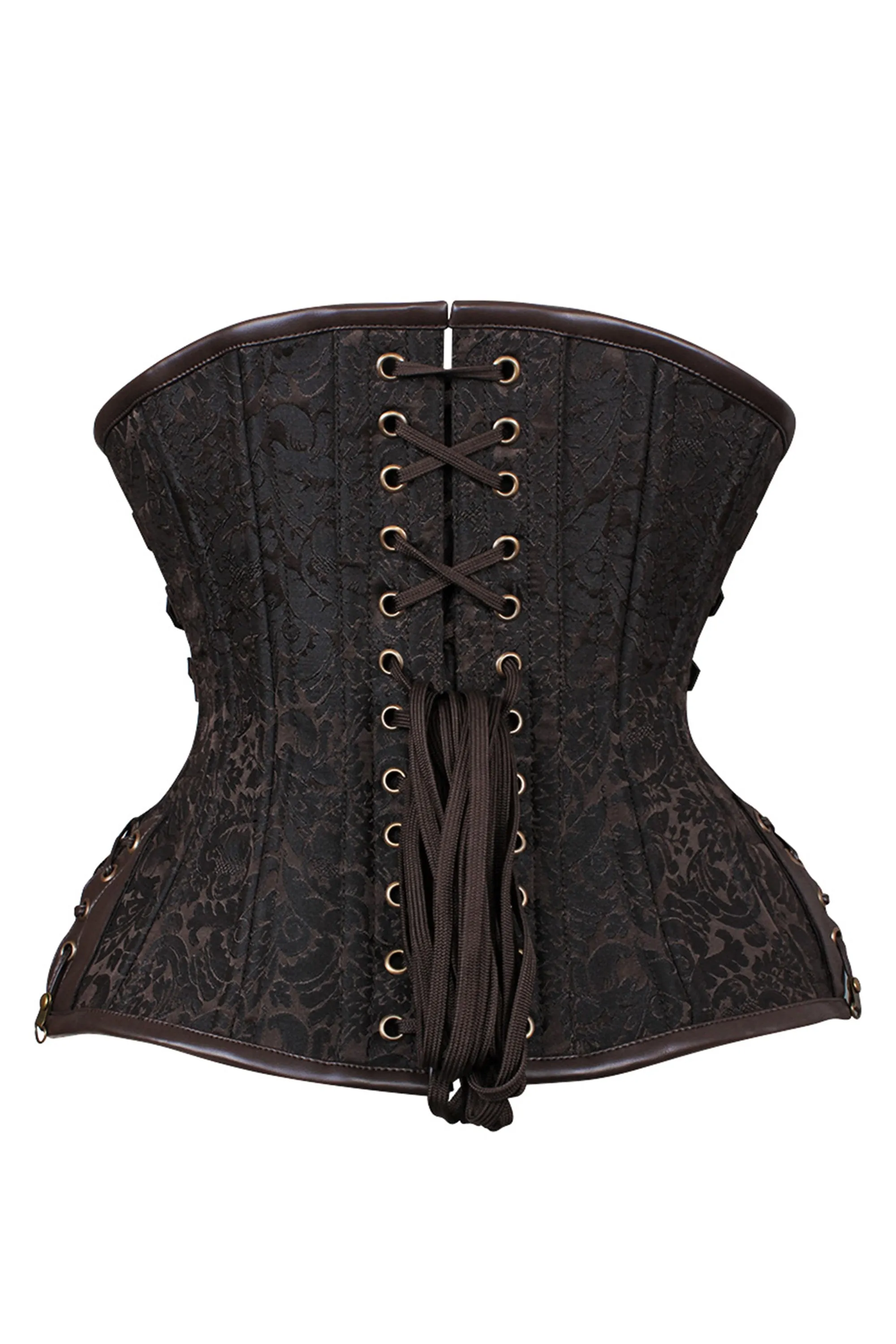 Dark Brown Steampunk Waist Cincher with Buckles & Swing Clasps sold by Corset Story product image thumbnail 2