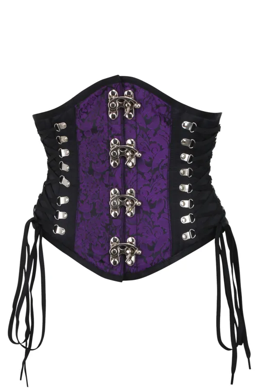 Gothic Brocade Underbust Corset with Swing Hooks sold by Corset Story