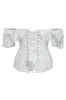 White Lace Overlay Overbust Corset Top sold by Corset Story