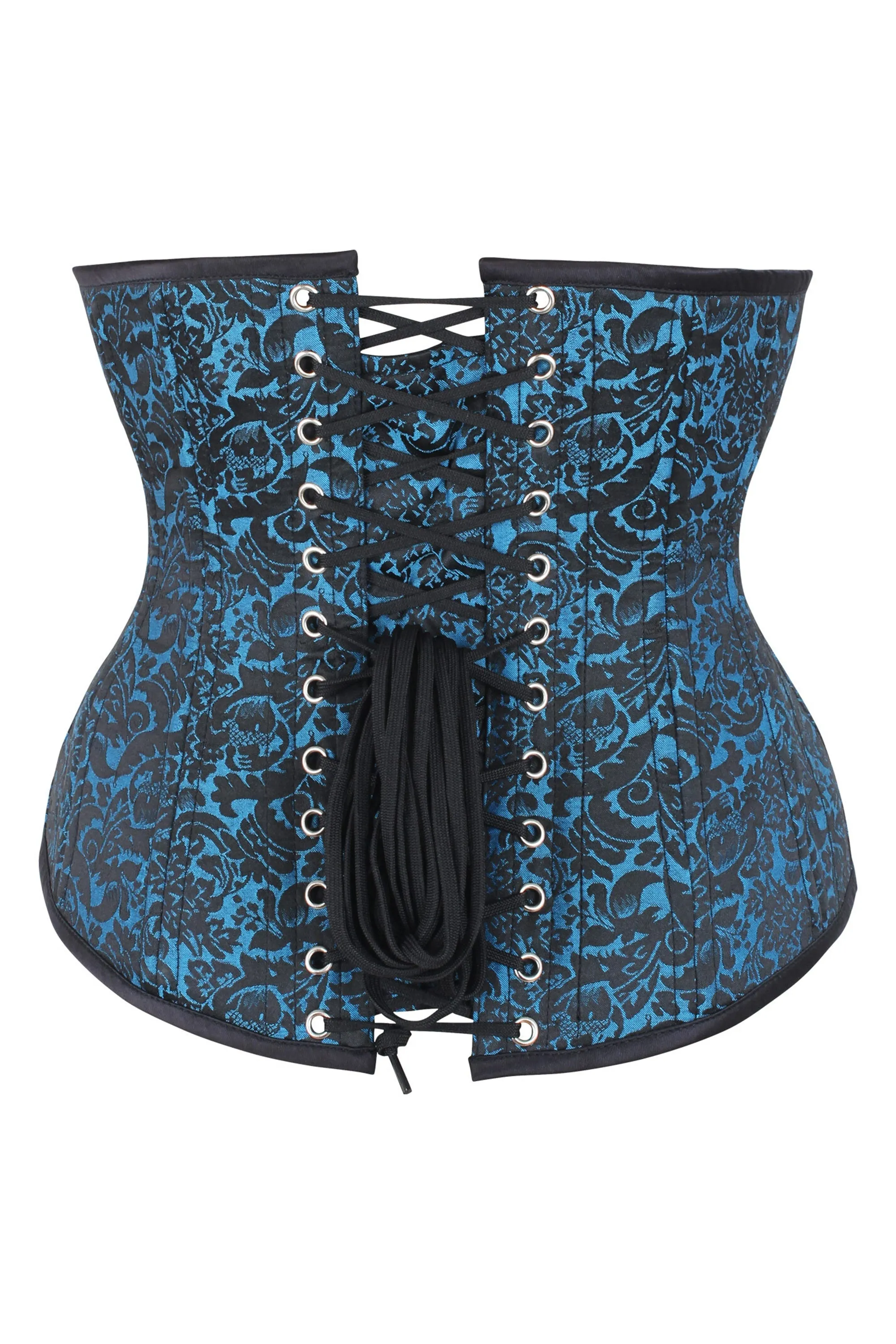 Beautiful Turquoise Waist Training Underbust Corset- Longline sold by Corset Story product image thumbnail 2