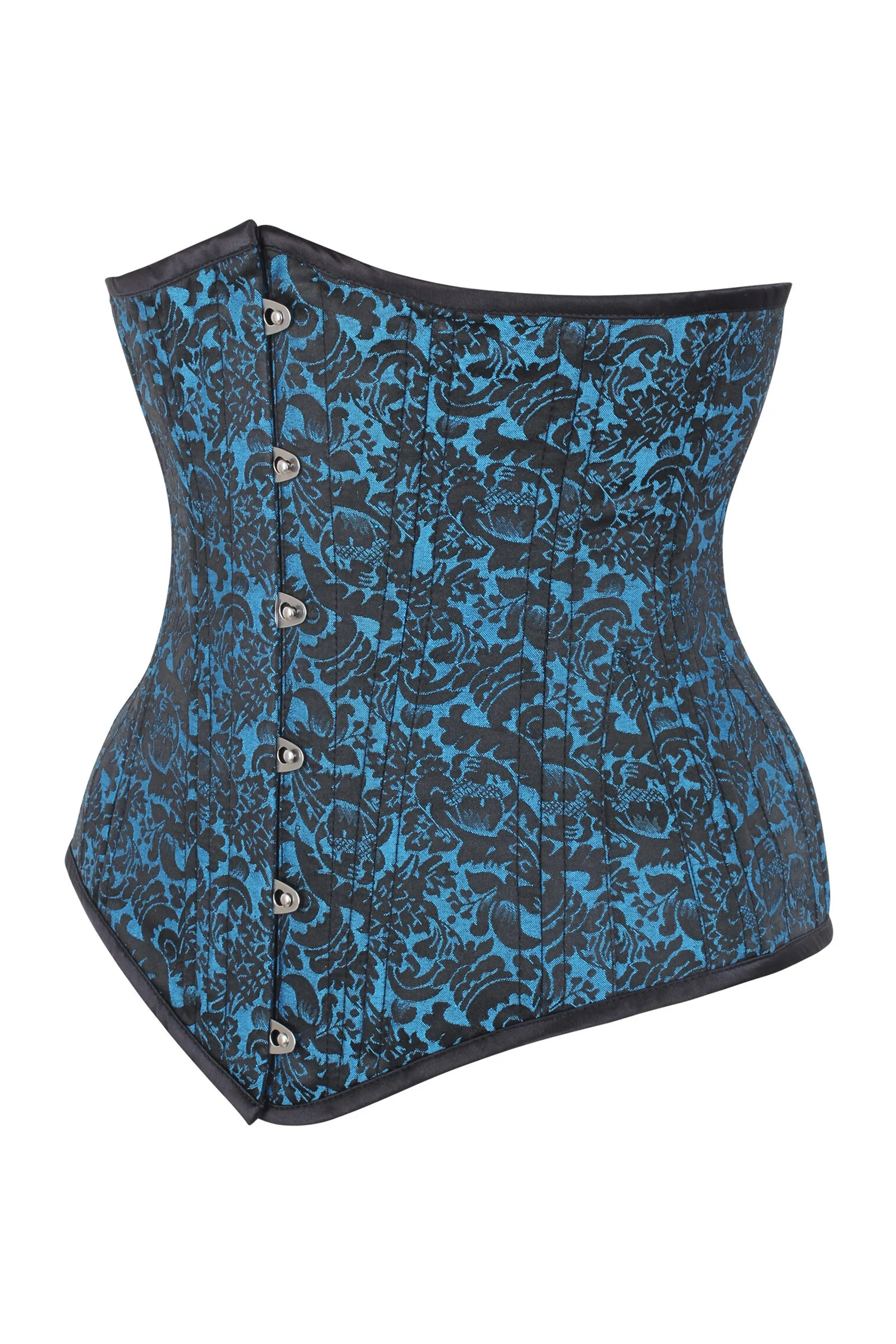 Beautiful Turquoise Waist Training Underbust Corset- Longline sold by Corset Story product image thumbnail 3